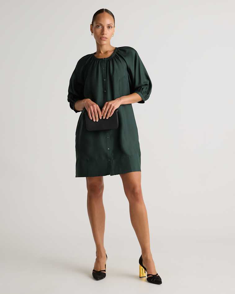 100% Organic Cotton Short Sleeve Shirt Dress 100% Organic Cotton Short Sleeve Shirt Dress