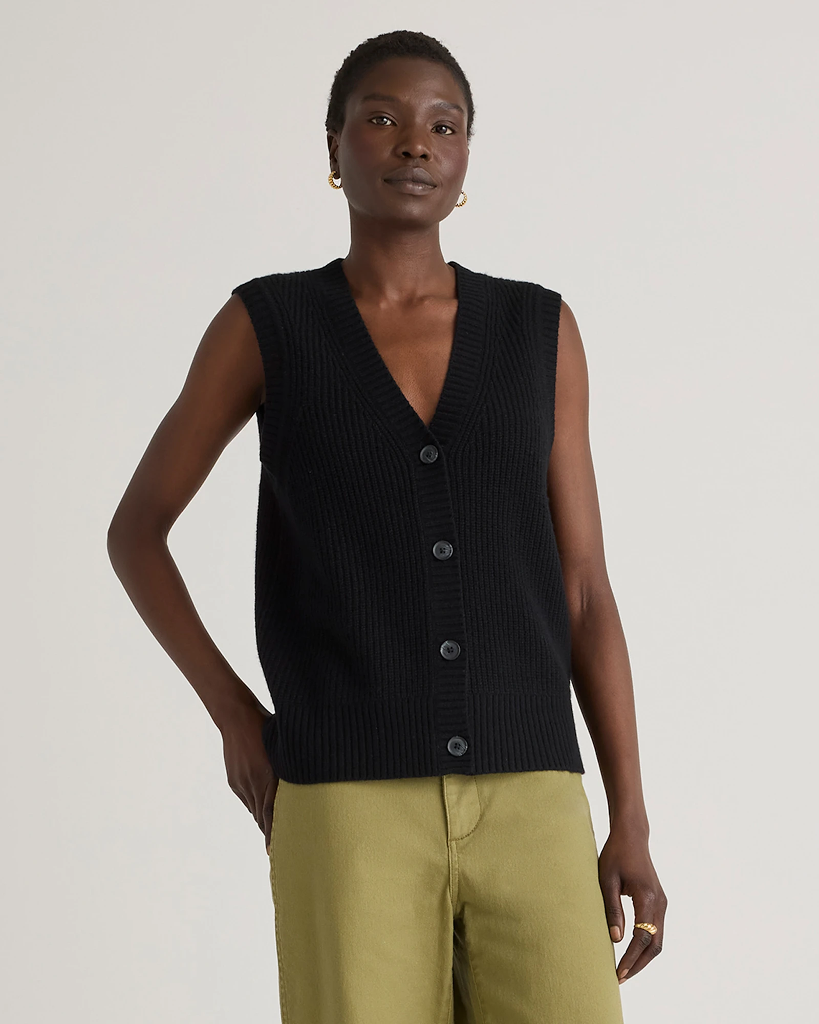 Mongolian Cashmere Fisherman Sweater Vest
