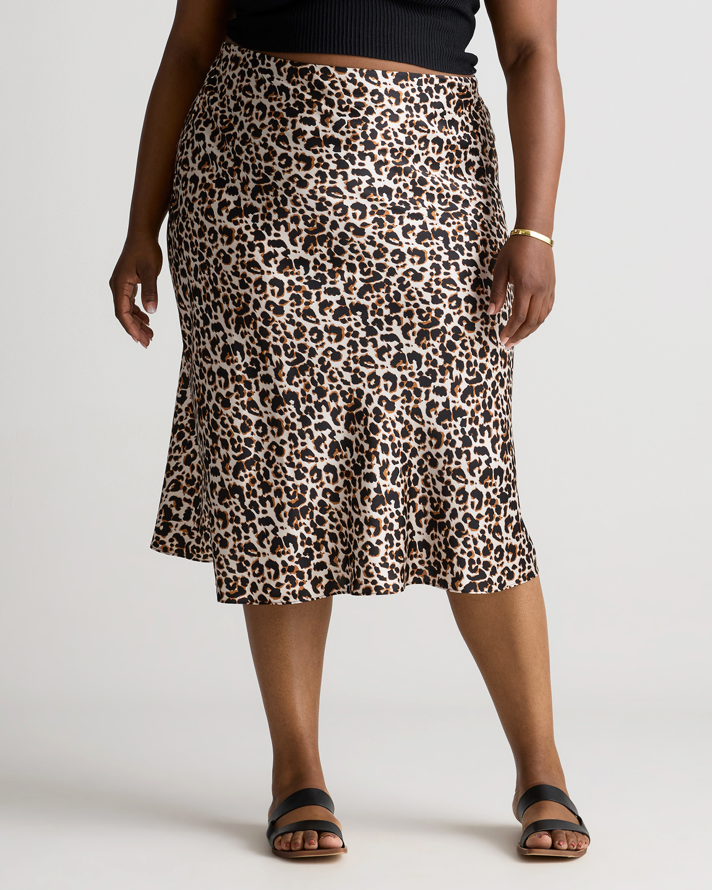 Leopard 100% Washable Silk Skirt