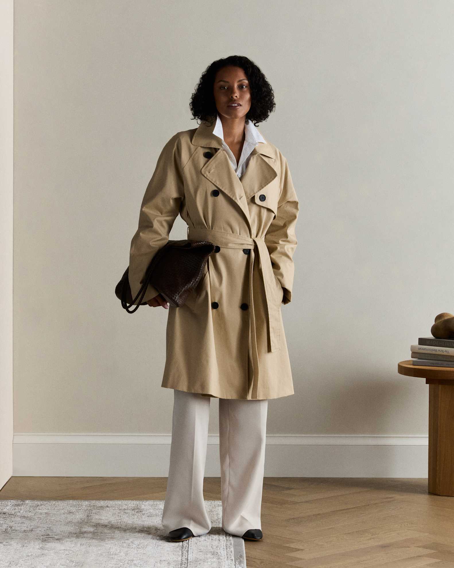 Women's Comfort Stretch Trench Coat - Main Image