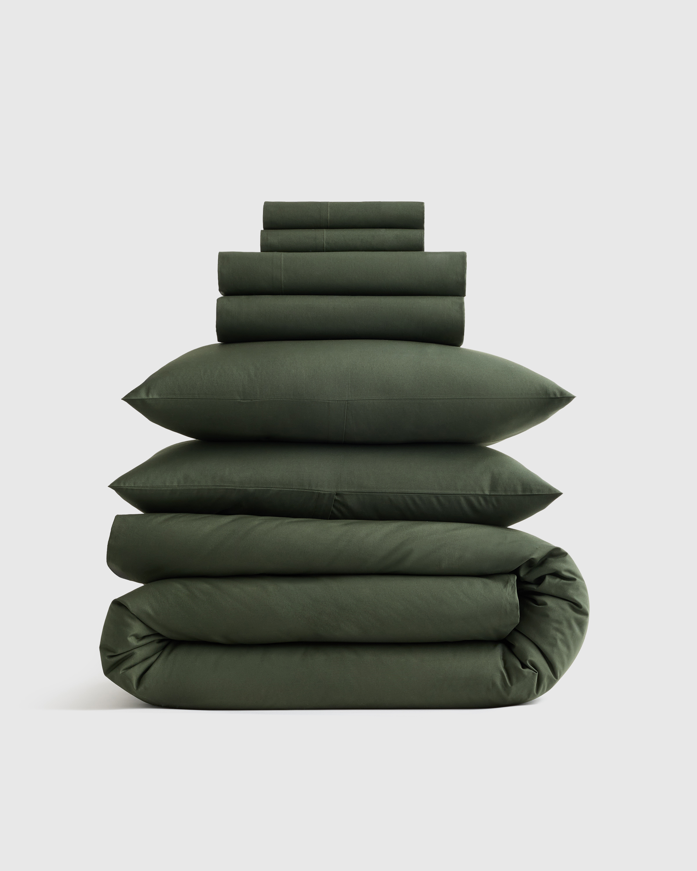Pine Organic Crisp Percale Deluxe Bedding Bundle