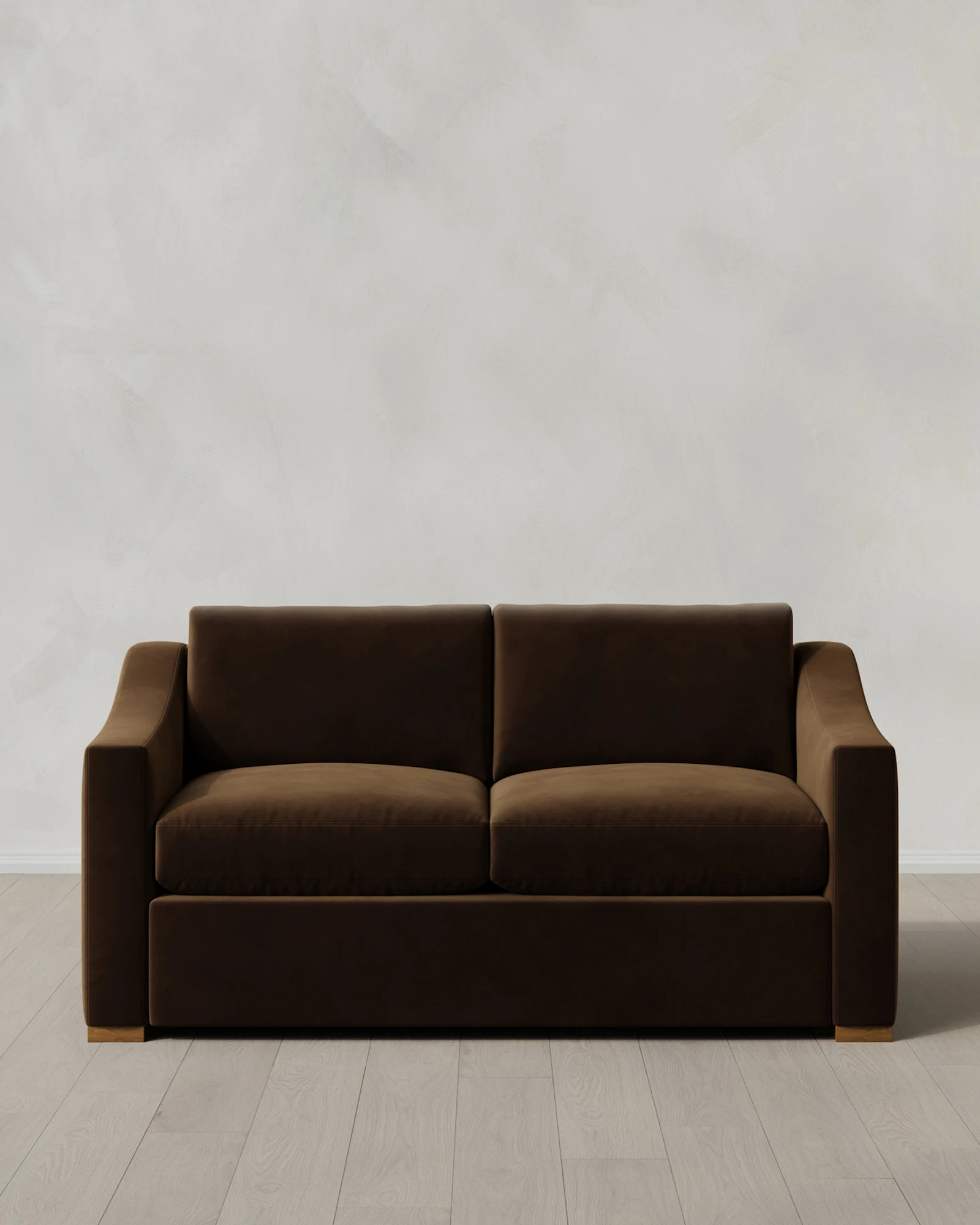Hollis Slope Arm Sofa in Performance Velvet