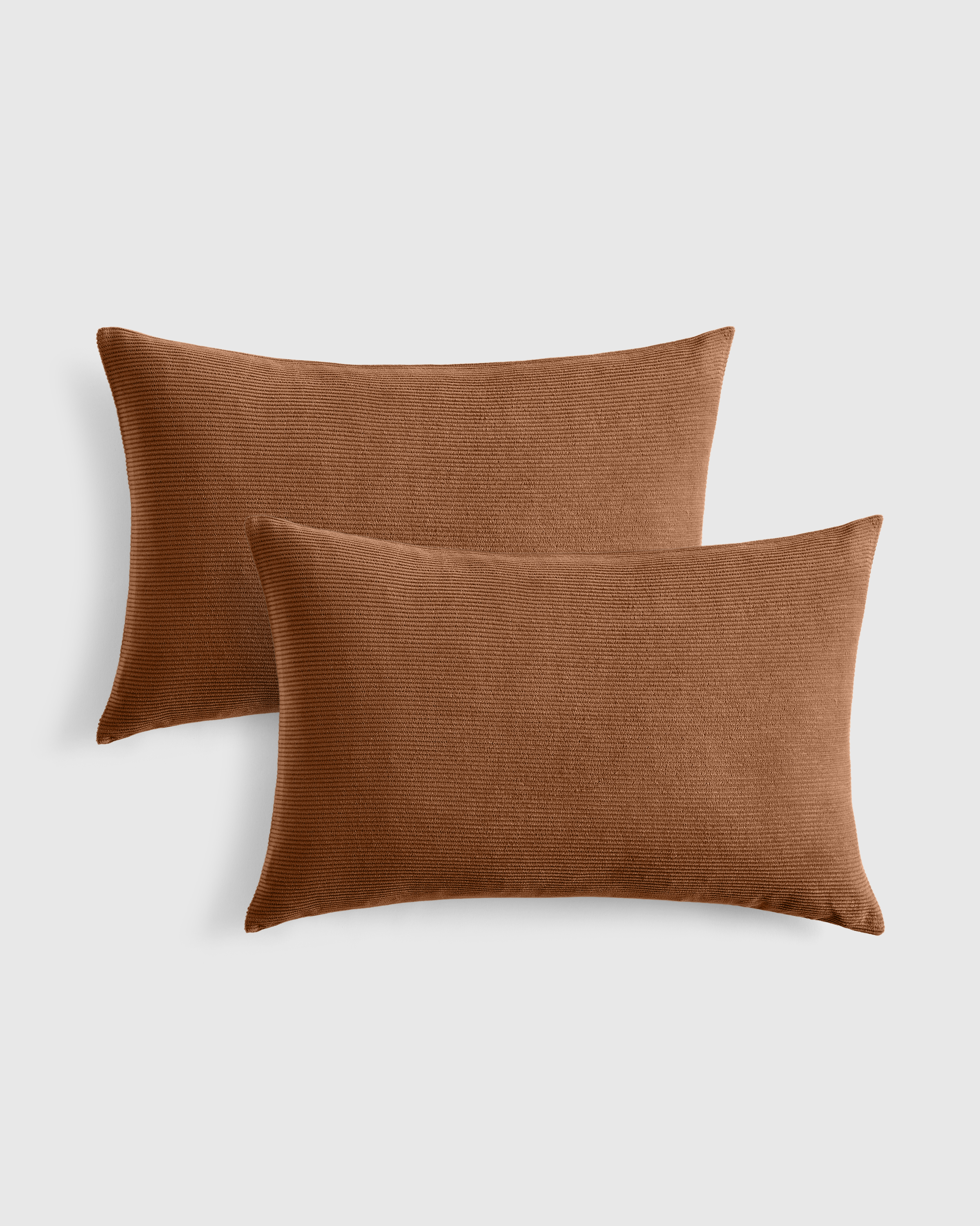 Chestnut Corduroy Cotton Velvet Pillow Cover (Set of 2)