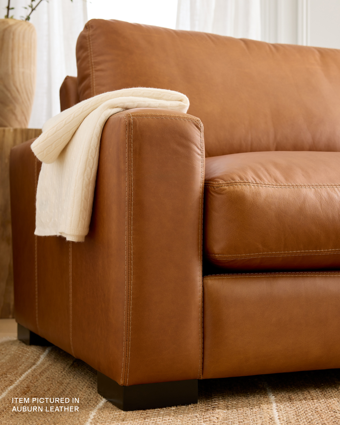 Stillman Leather Sofa - Thumbnail 5