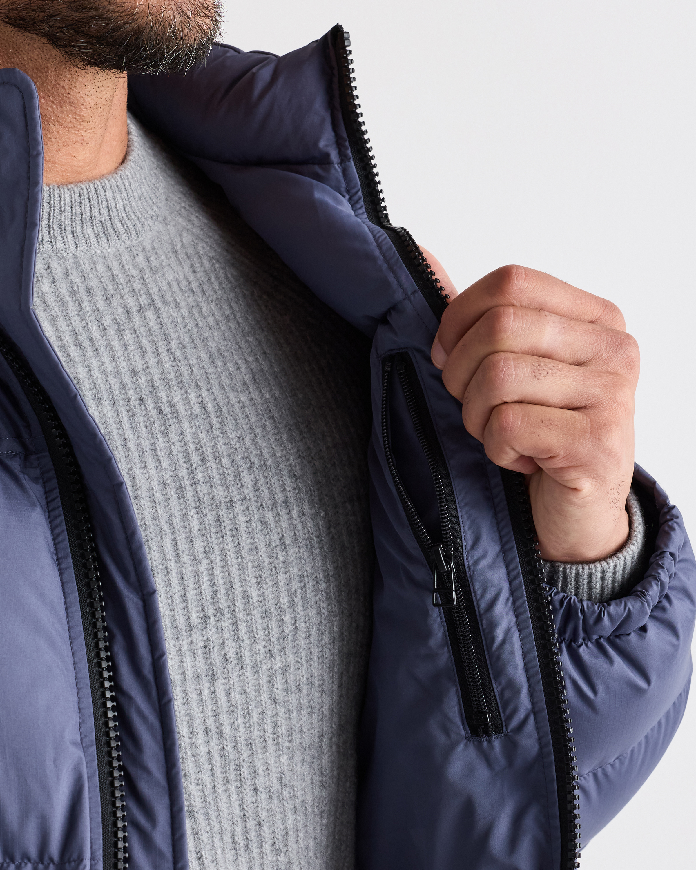 Responsible Down Puffer Jacket in Storm Blue