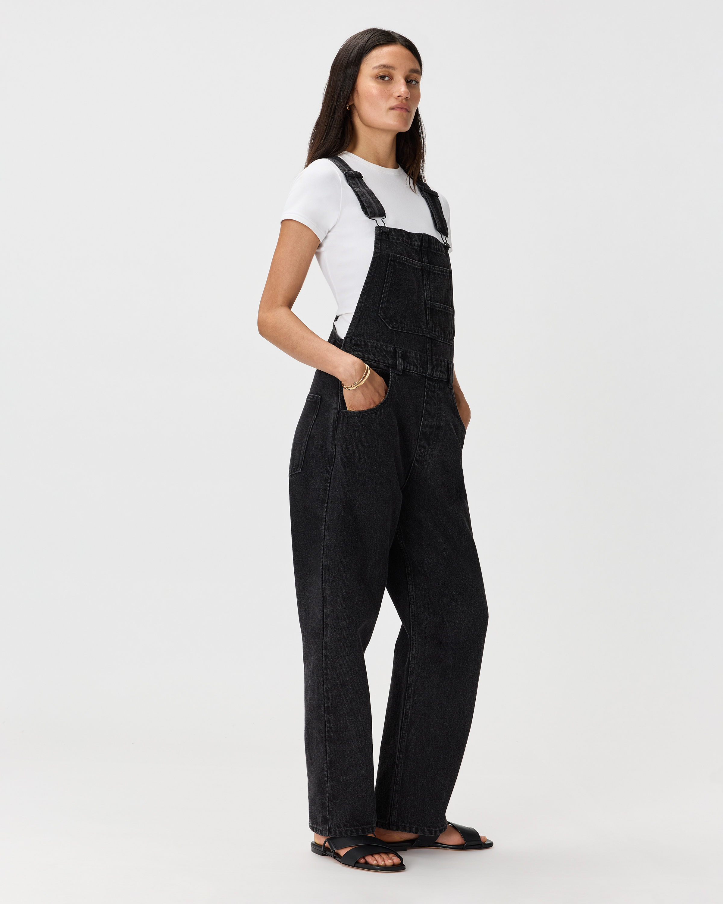Organic Stretch Cotton Twill Relaxed Overalls