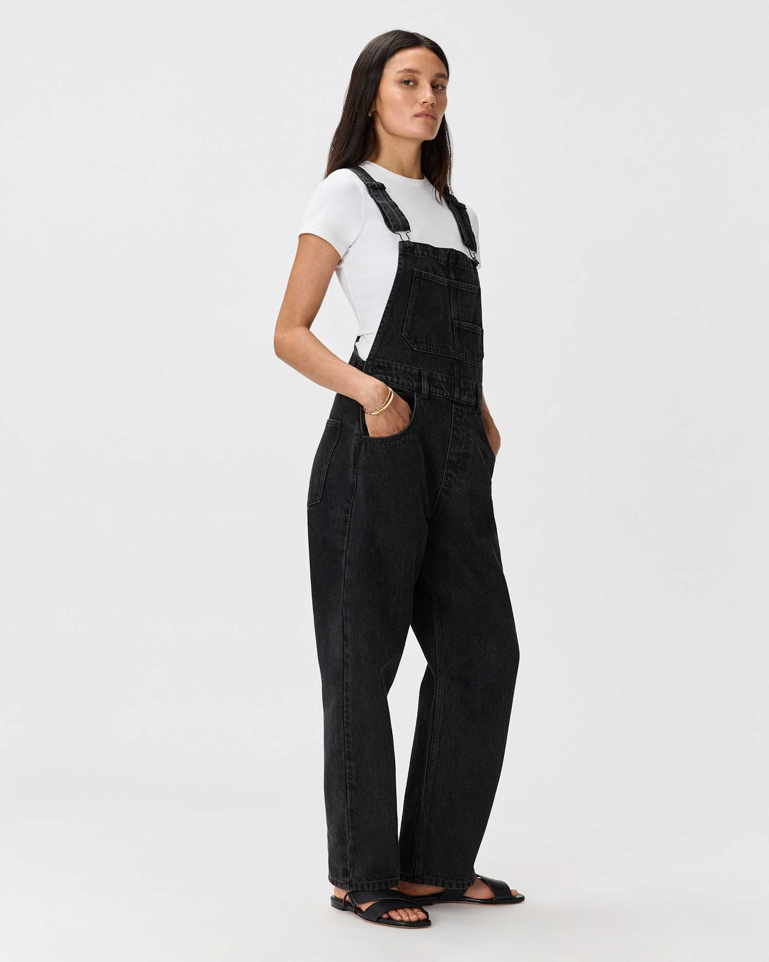 Organic Stretch Cotton Twill Relaxed Overalls