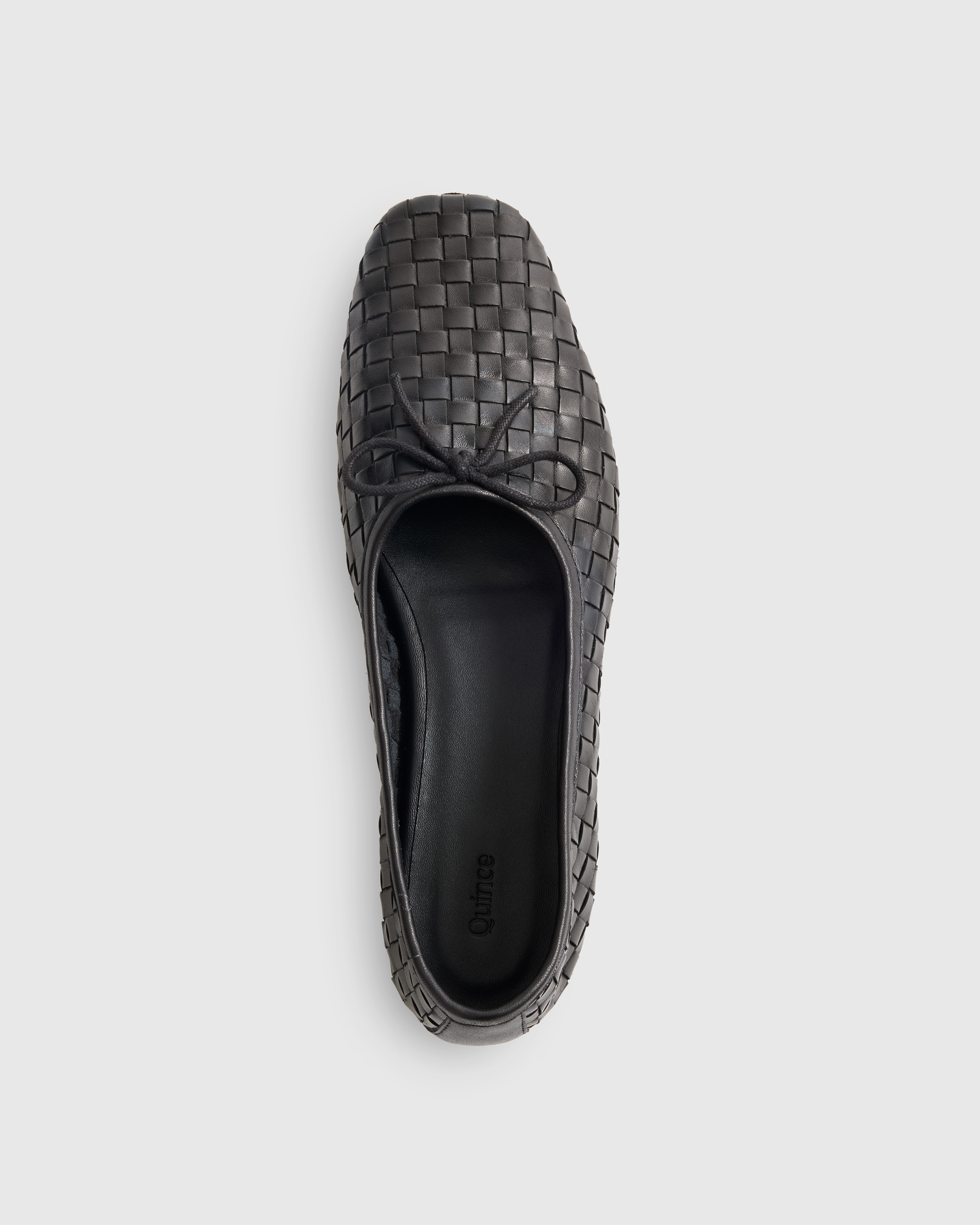 Italian Leather Handwoven Square Toe Ballet Flat