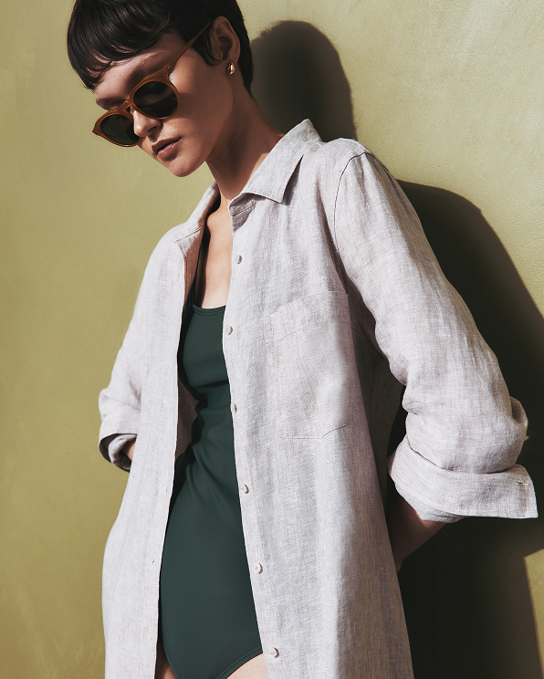 Flax Robe chemise 100 % lin européen