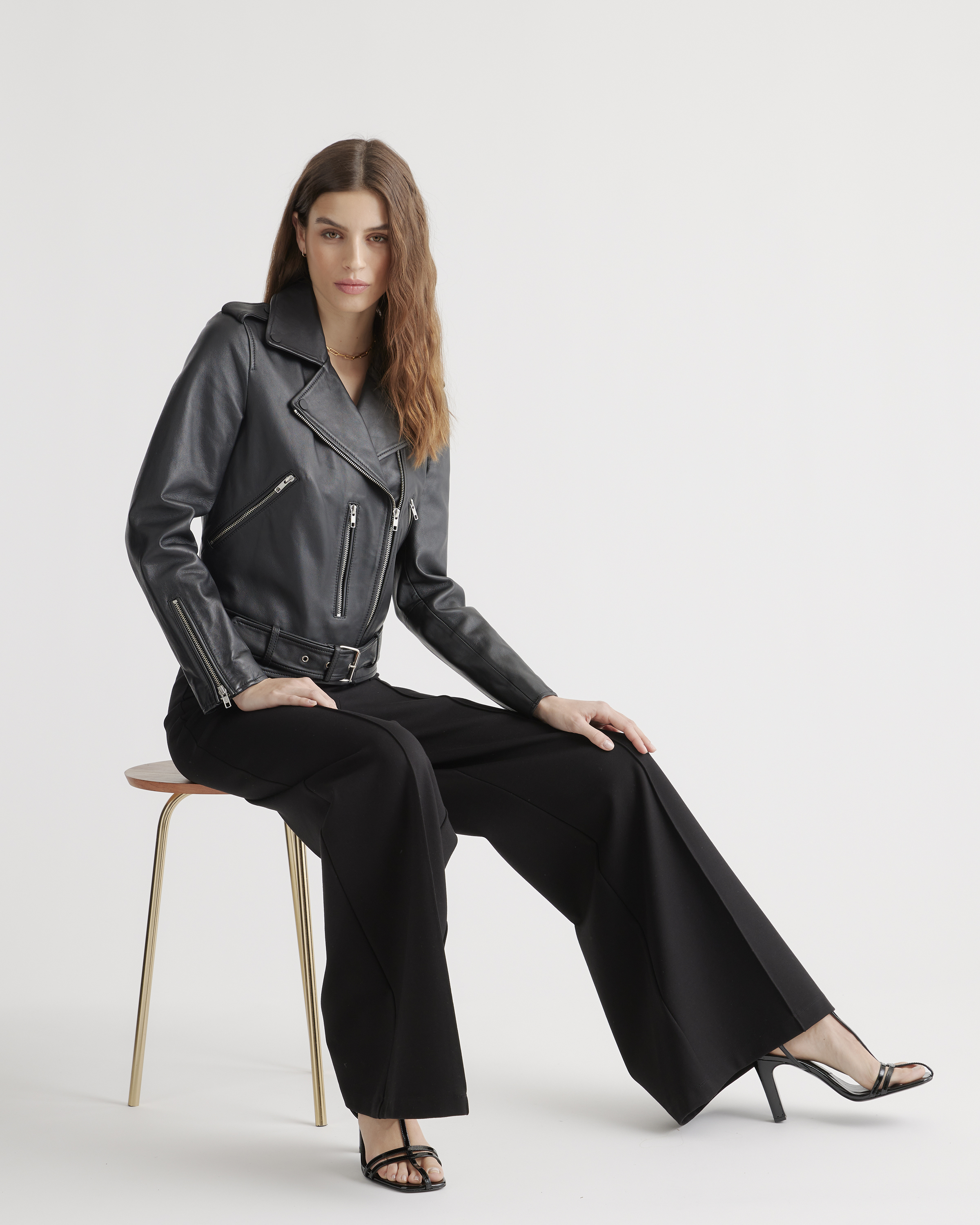 Ultra-Stretch Ponte Super Wide Leg Pants - 32
