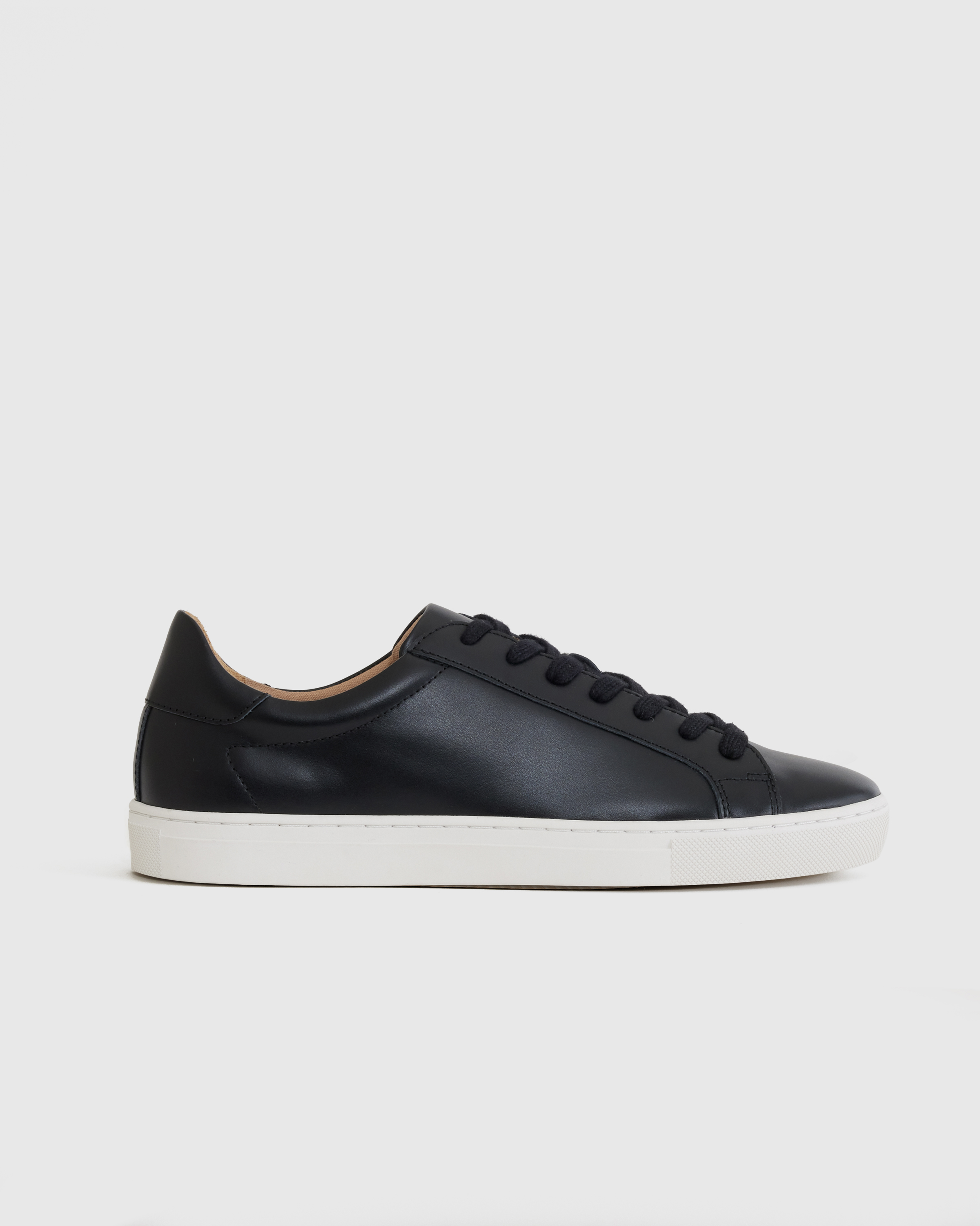 Black 100% Leather Everyday Sneaker
