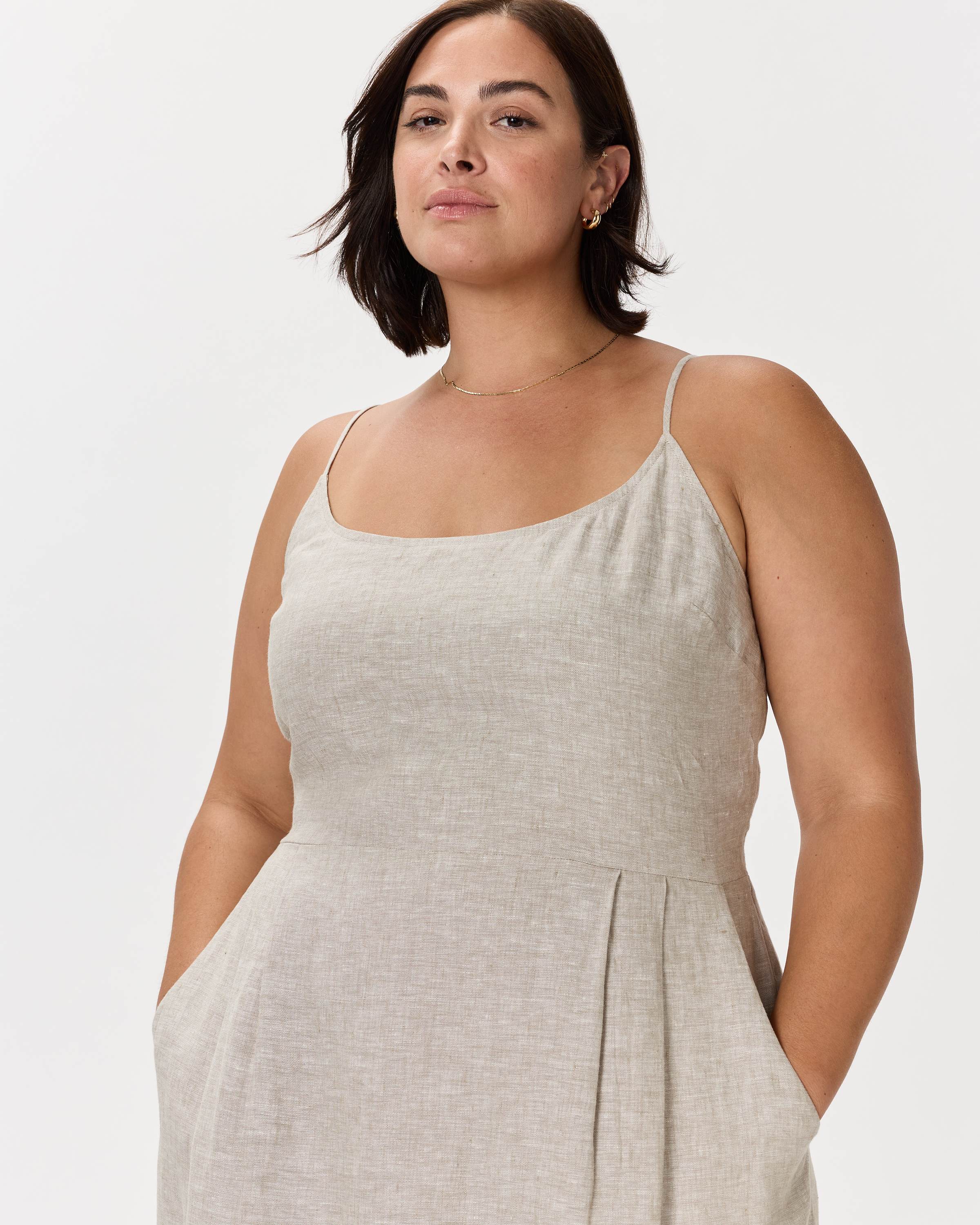 cope linen dress LONG WHITE LINEN DRESS