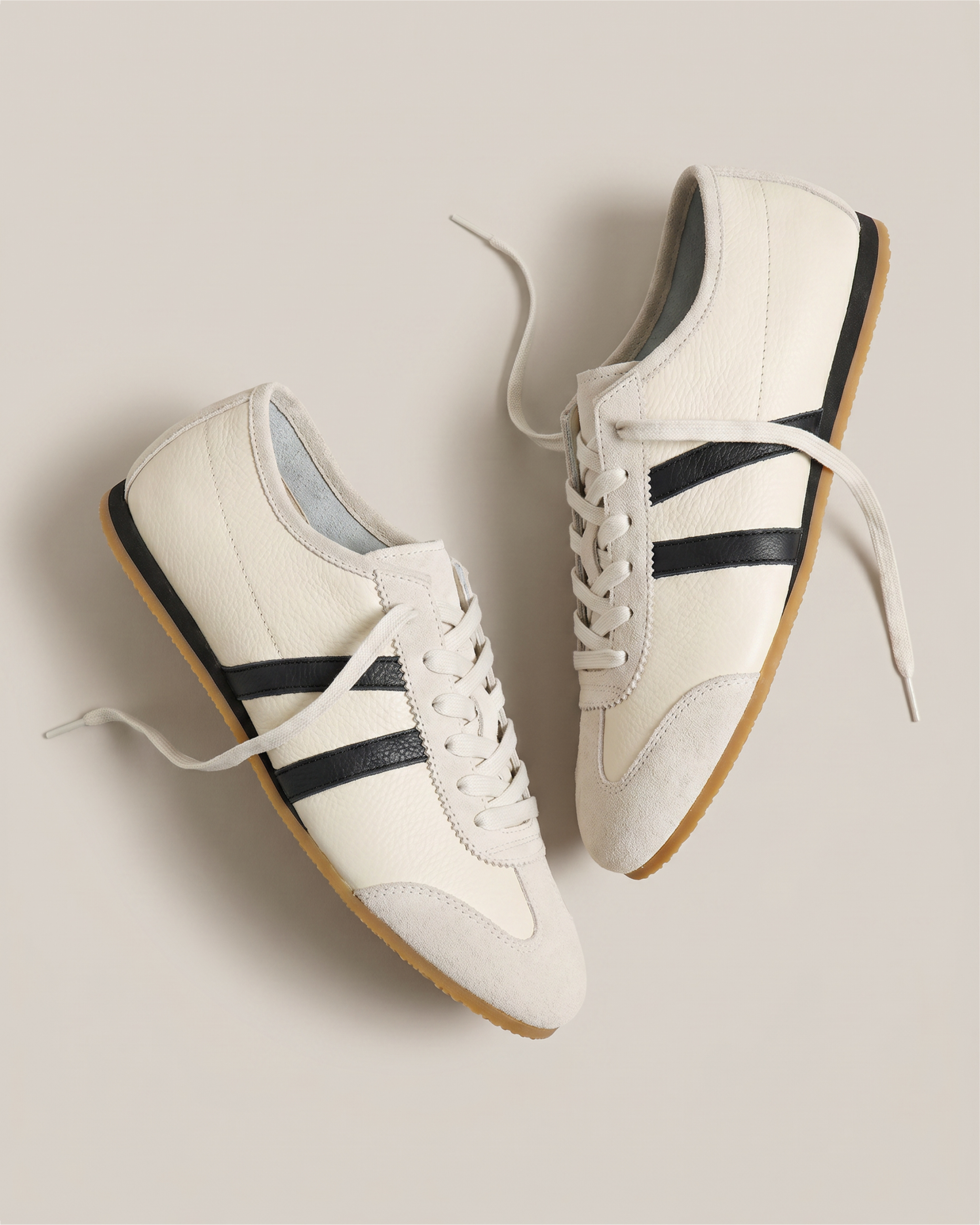 Italian Leather & Suede Low Profile Sneaker