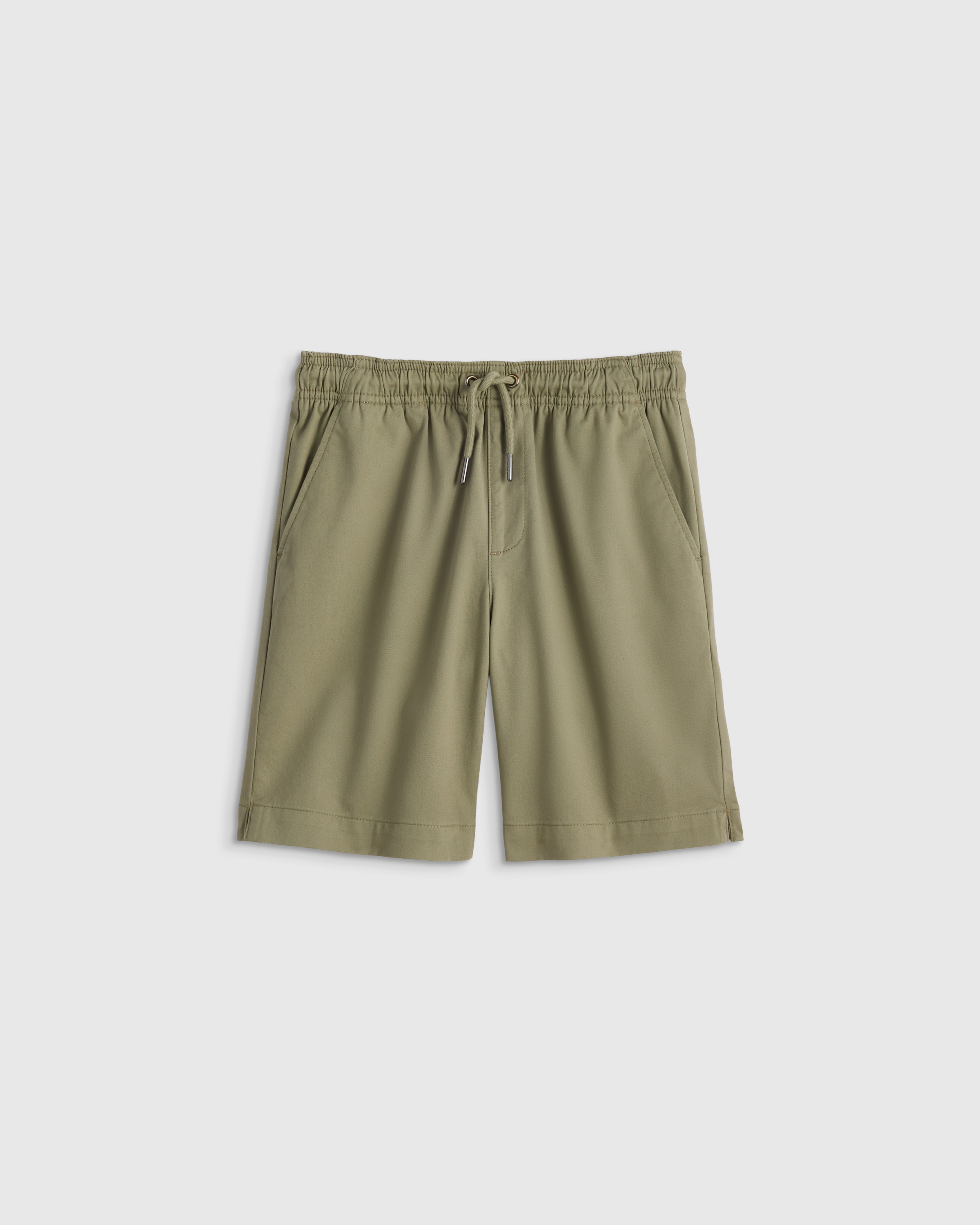 Olive Organic Cotton Stretch Pull-On Chino Short 