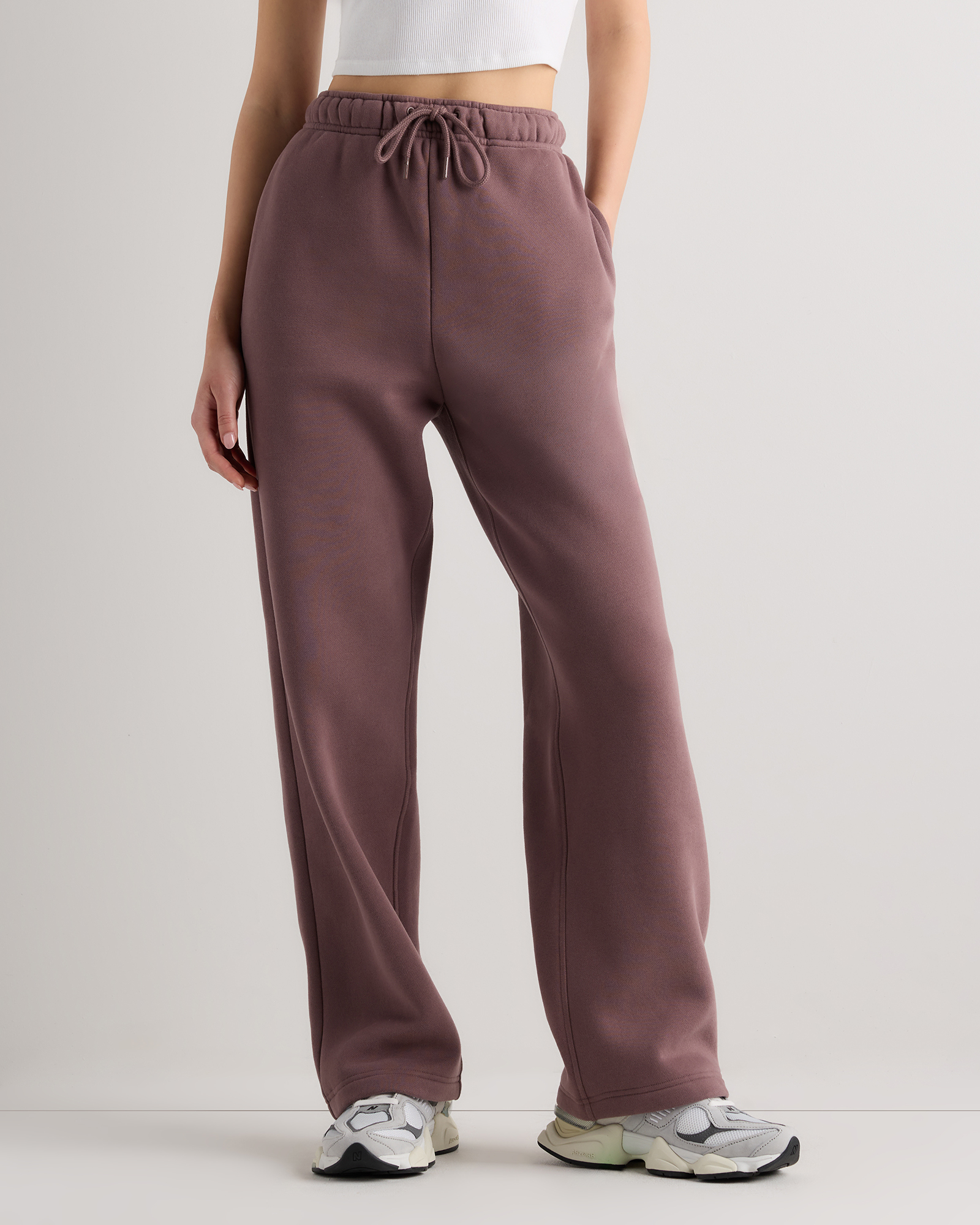 Taupe Brown Everyday Fleece Straight Leg Sweatpants