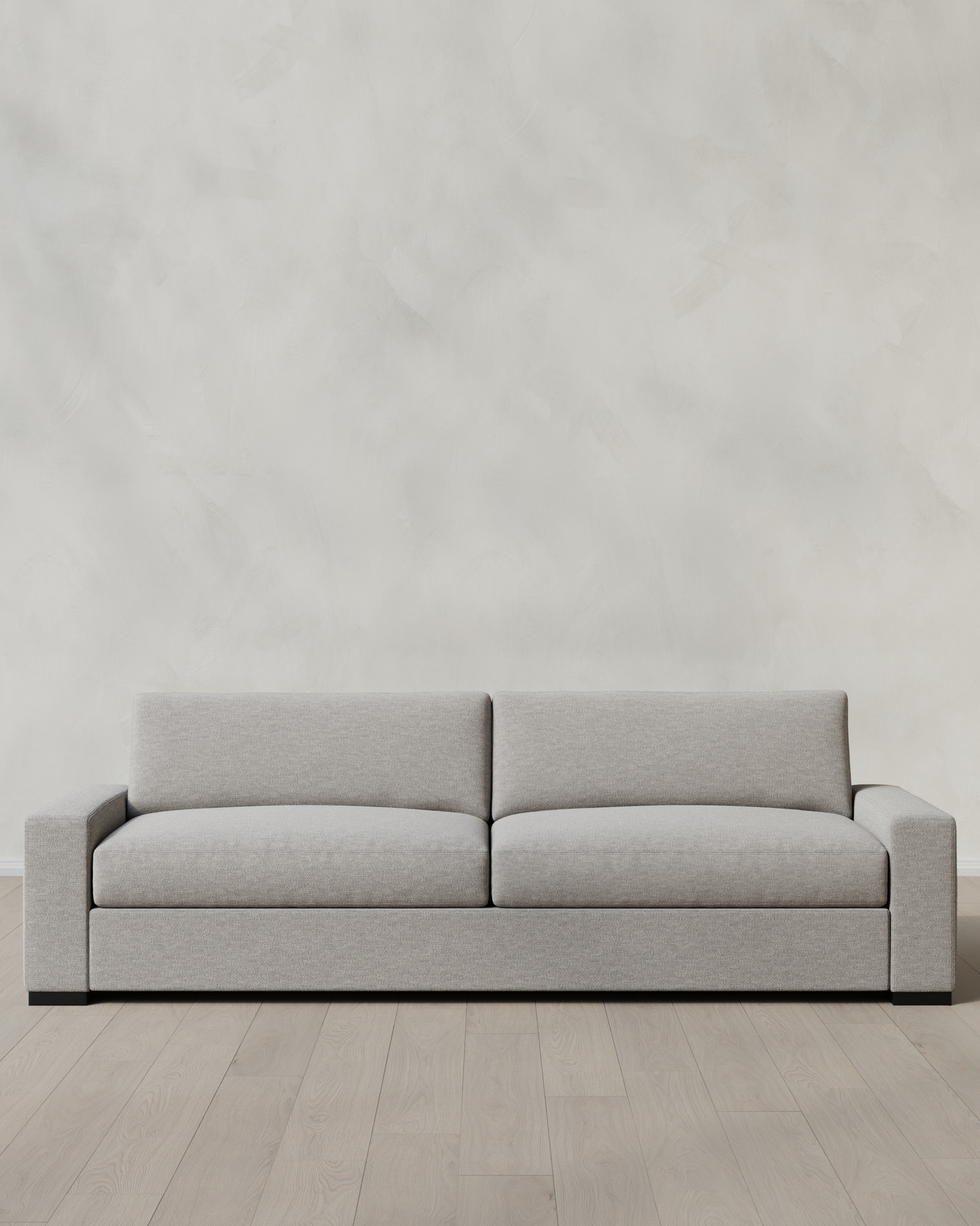 Quince | Stillman Sofa in Performance Basketweave in Fog, Size 8ft, Polyester