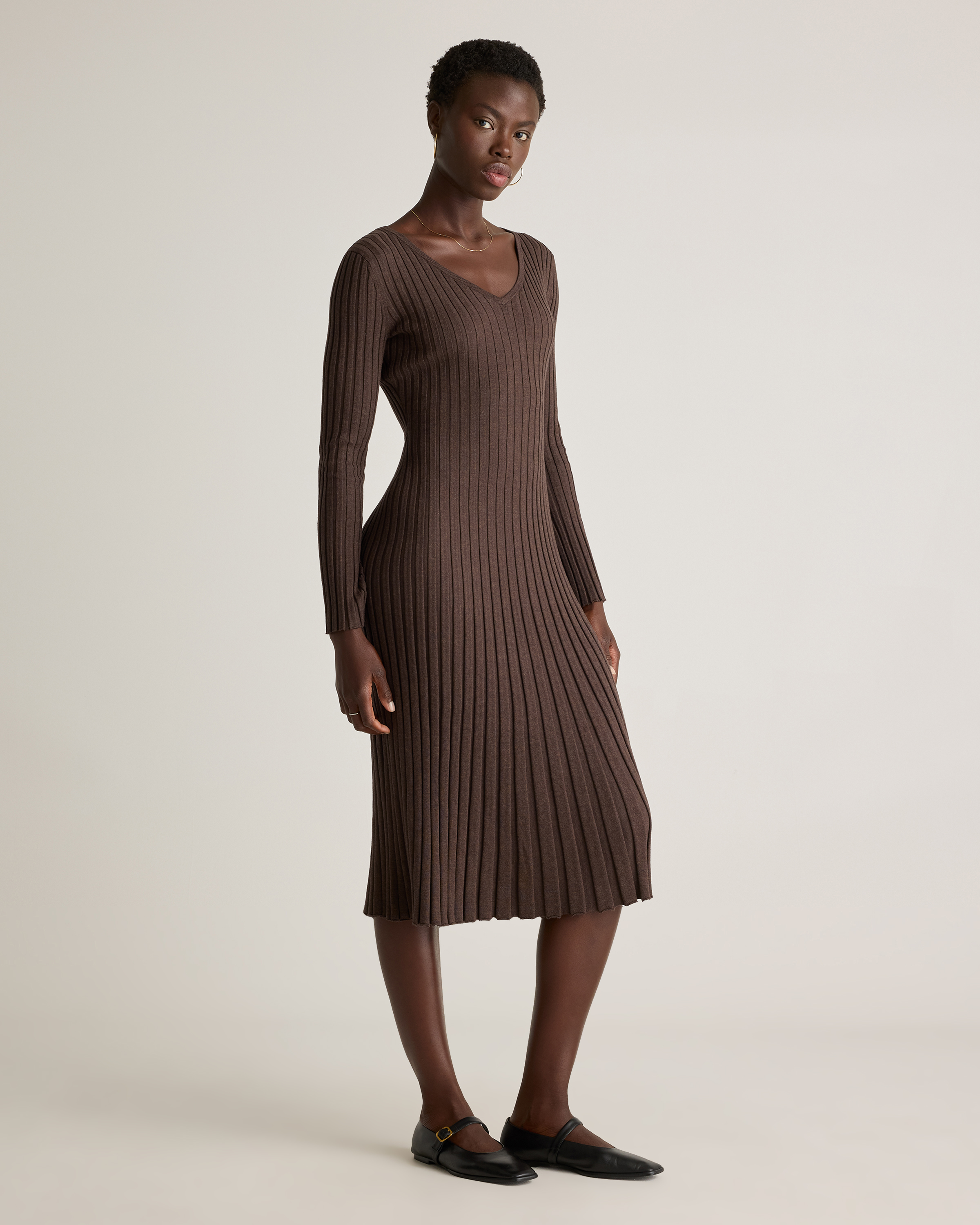brown ribbed long sleeve dress Simkhai Pink Lorena Lace Up Midi Dress