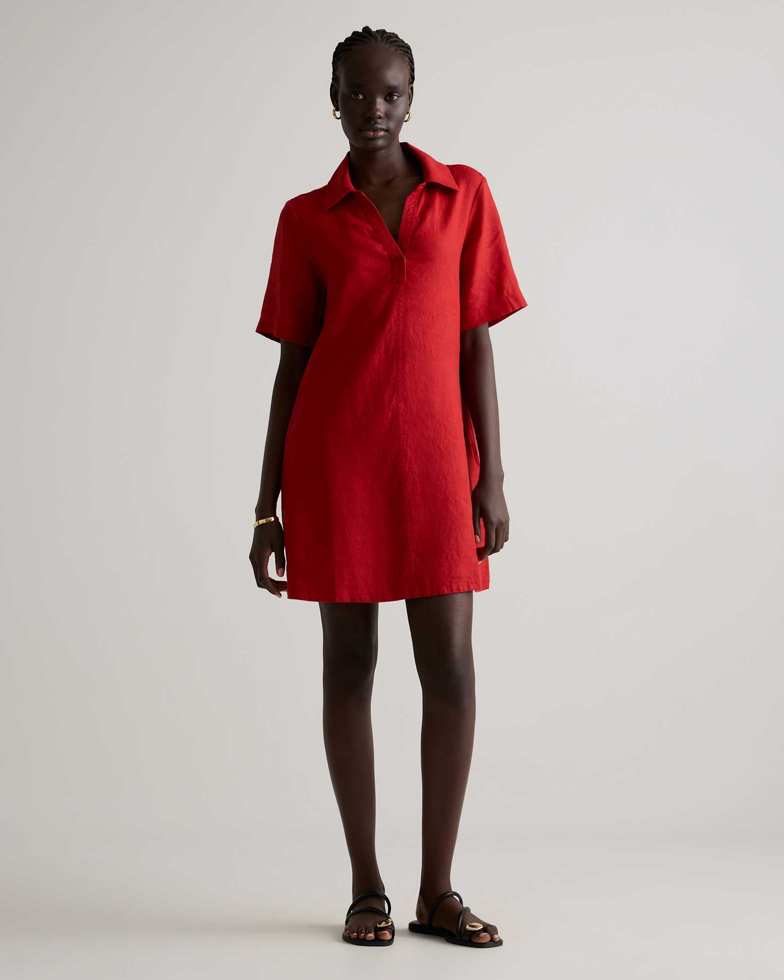 100% European Linen Popover Mini Dress in Chile | Quince Canada 100% European Linen Popover Mini Dress in Chile | Quince Canada