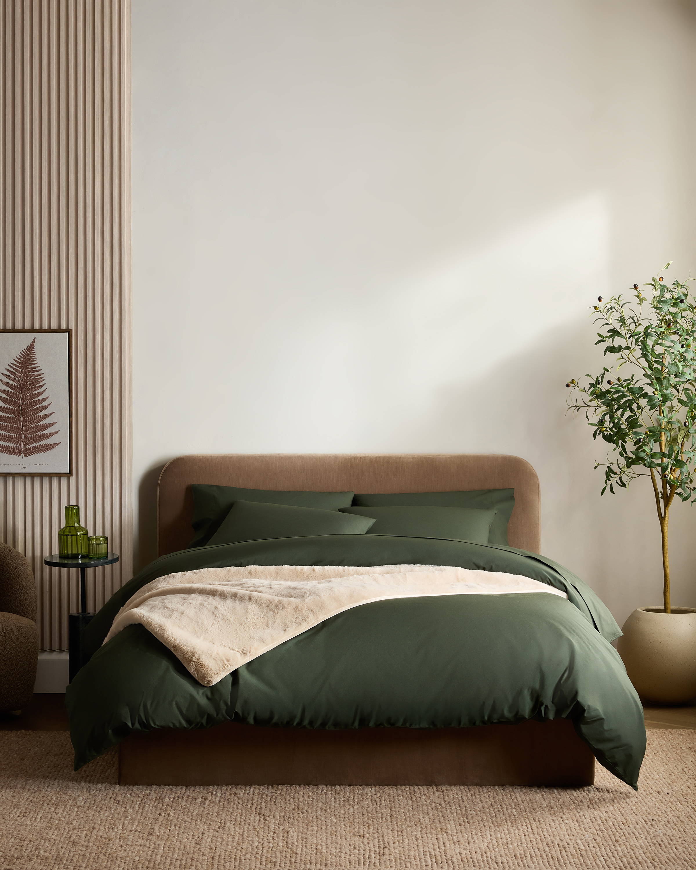 Pine Organic Crisp Percale Deluxe Bedding Bundle