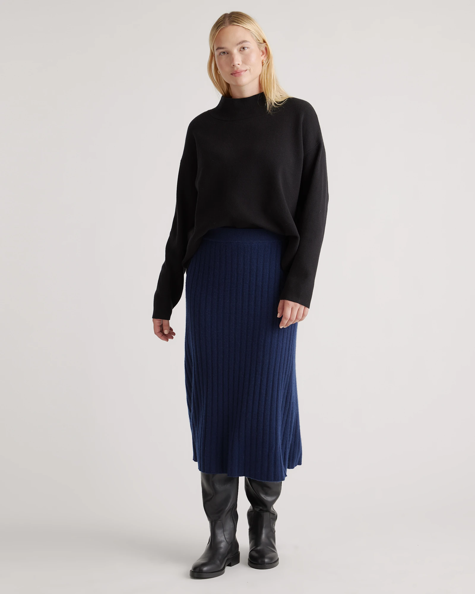 Mongolian Spring Cashmere Midi Skirt