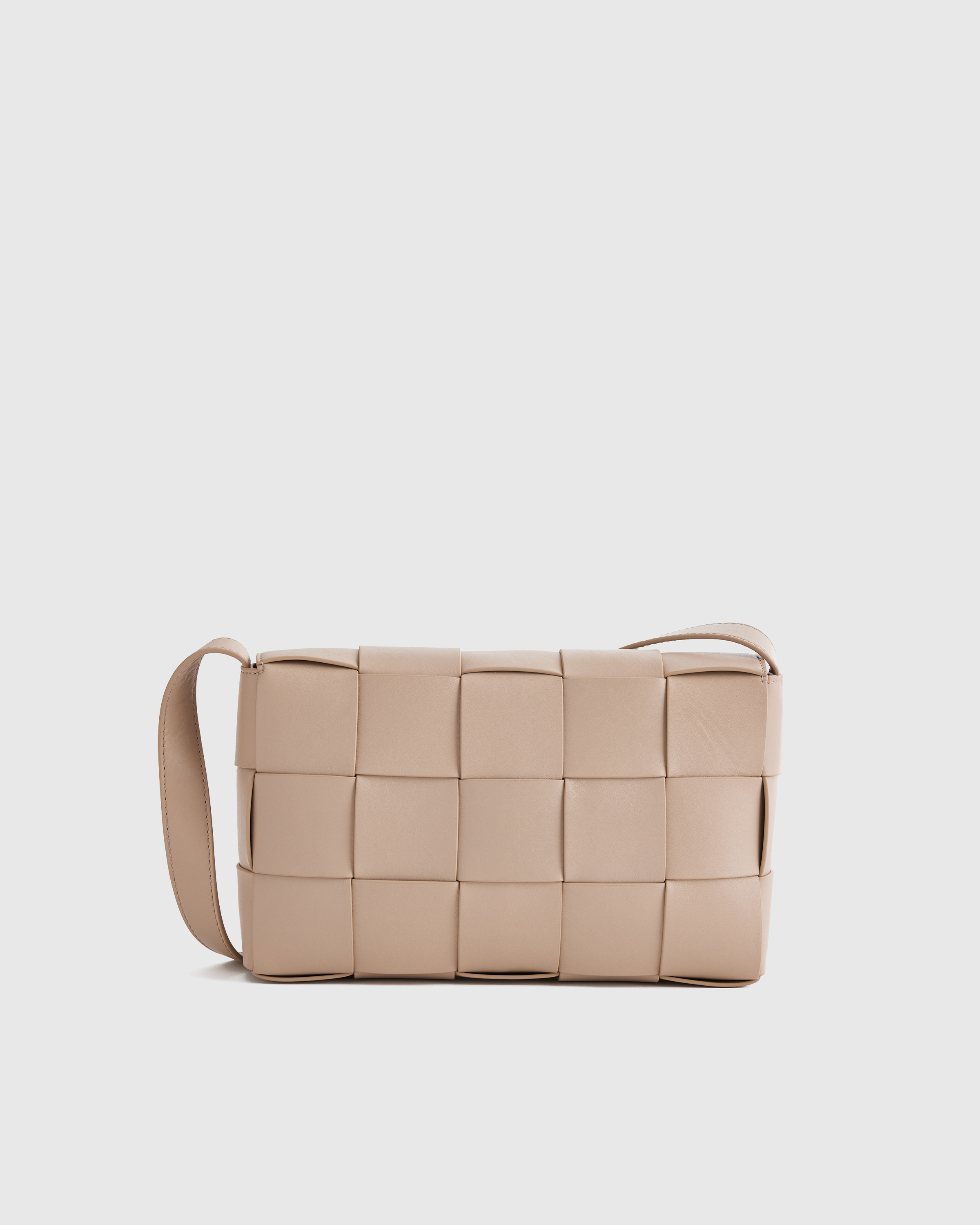 Italian Leather Handwoven Flap Crossbody - Thumbnail 3