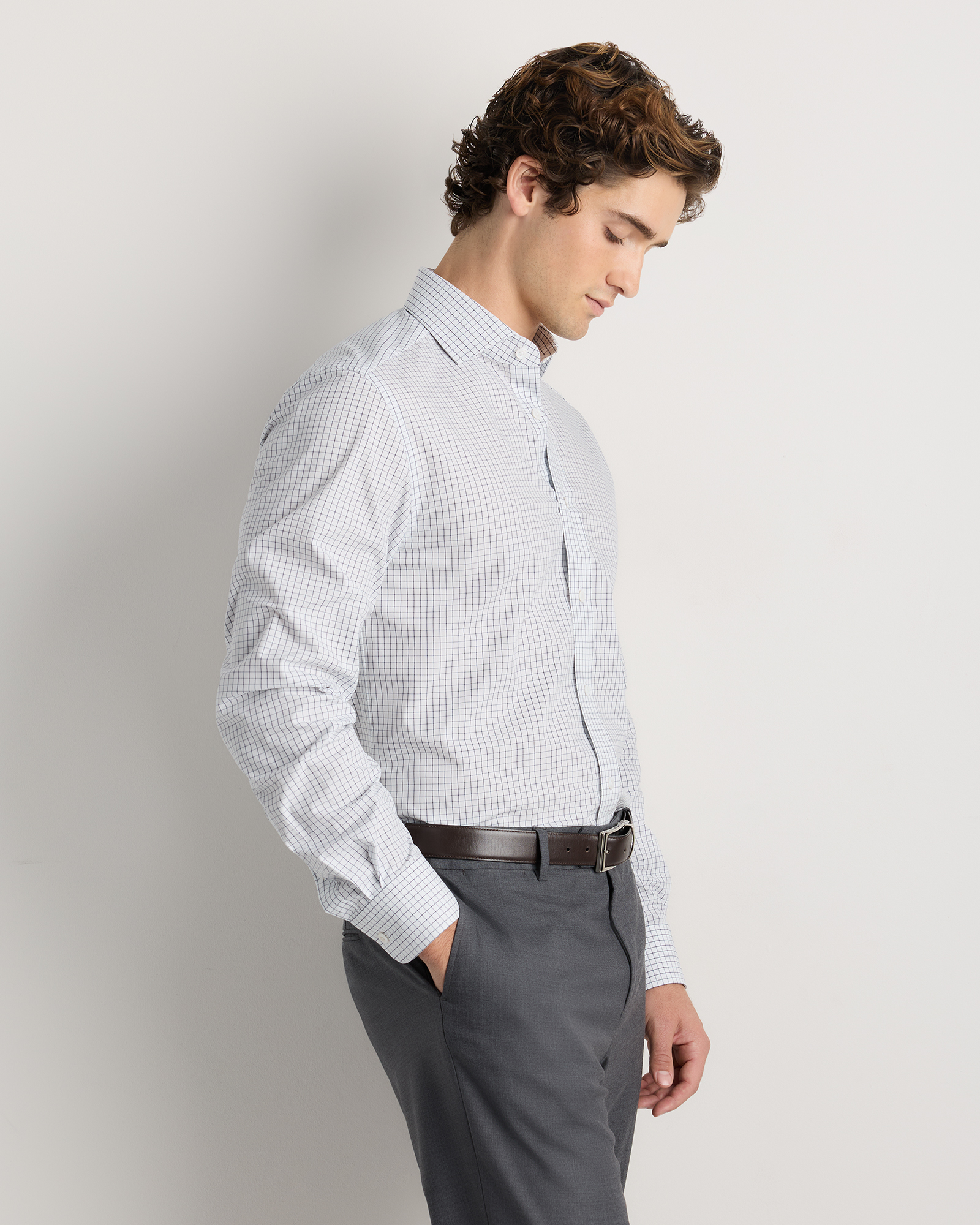 quince dress shirts Organic Cotton Stretch Twill Dress Shirt 3 Pack Bundle