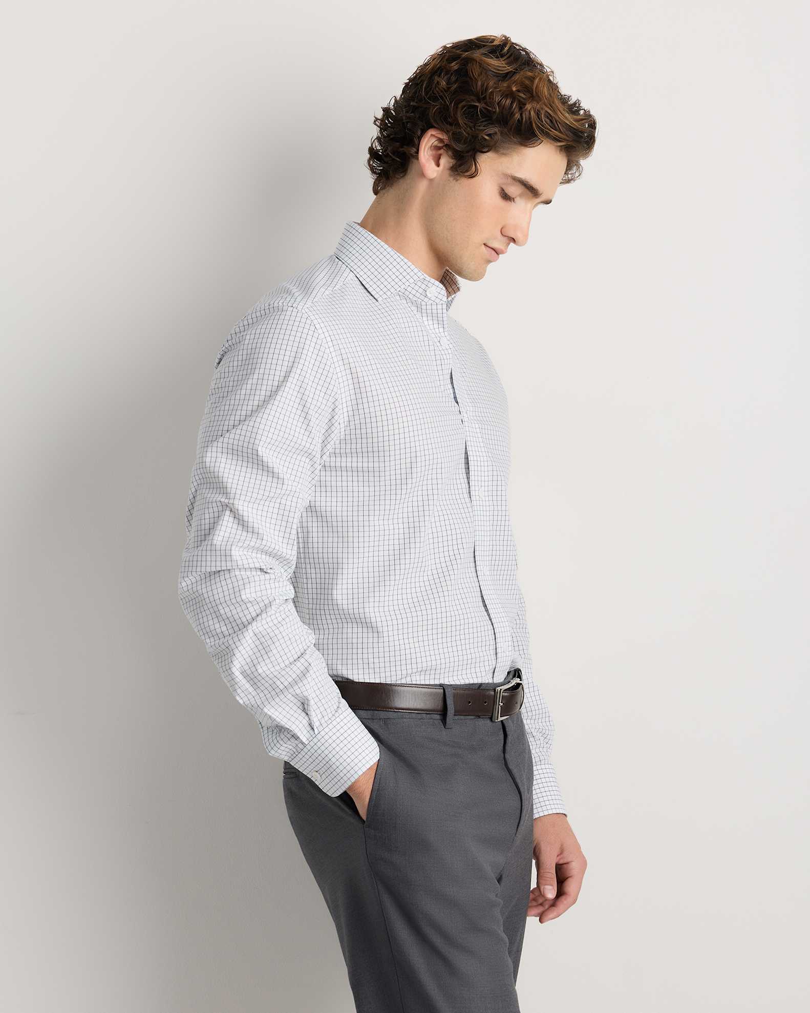 quince dress shirts Organic Cotton Stretch Twill Dress Shirt 3 Pack Bundle