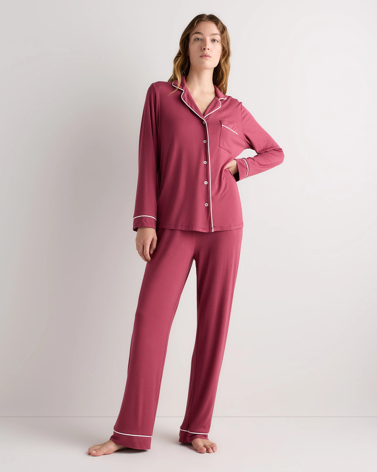 Bamboo Jersey Long Sleeve Pajama Set