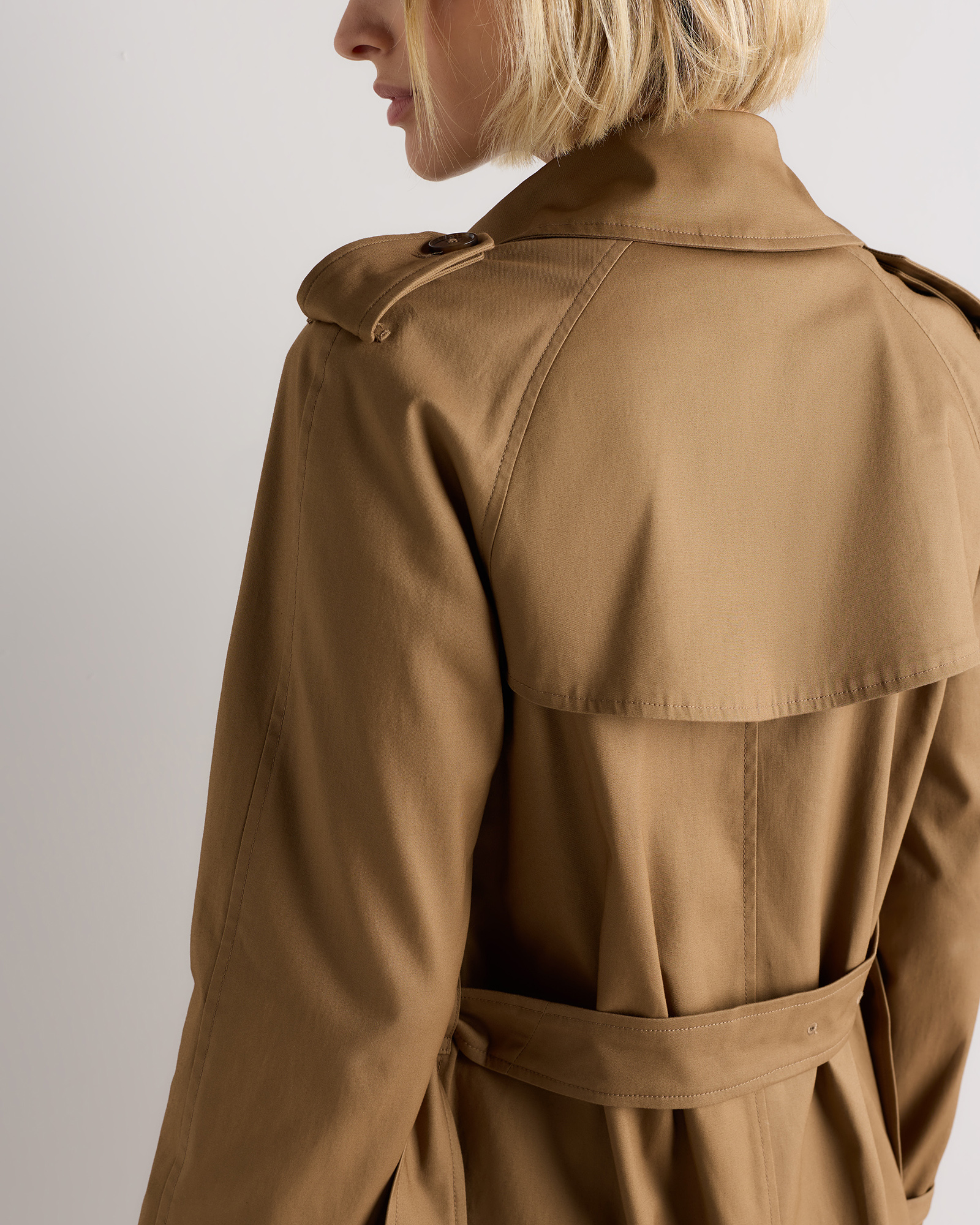 Comfort Stretch Long Trench Coat | Quince Canada