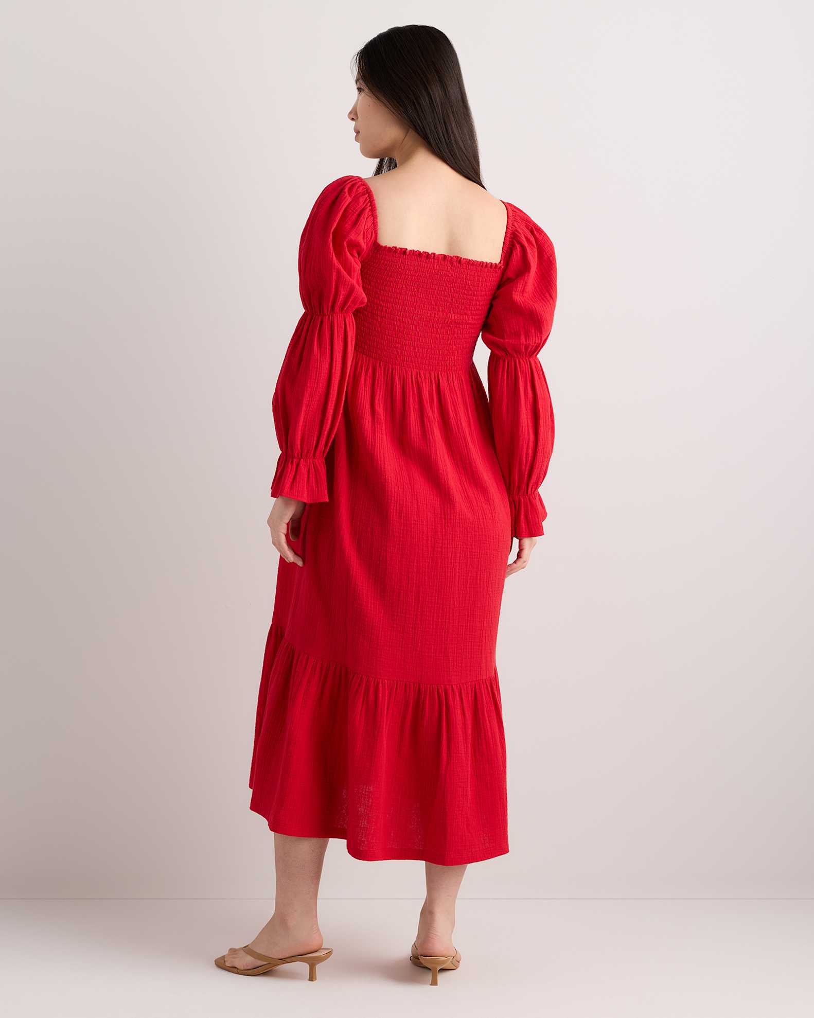 Women's Gauze Maternity Smocked Midi Dress in Ocean Breeze, Size XS, Organic Cotton by Quince Women's Gauze Maternity Smocked Midi Dress in Ocean Breeze, Size XS, Organic Cotton by Quince