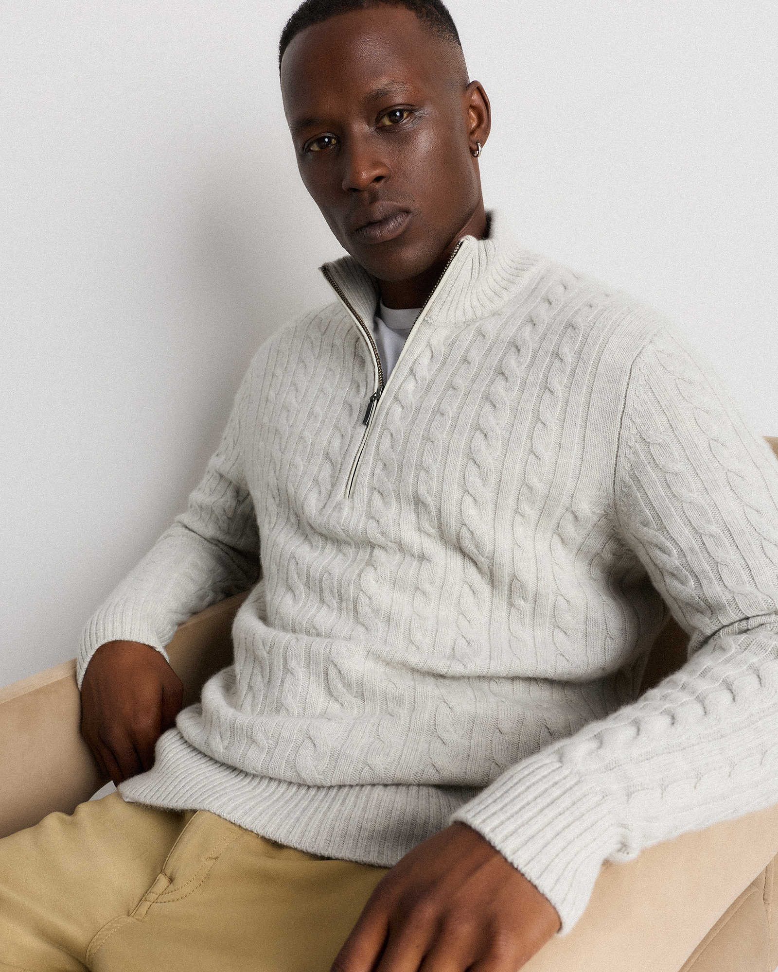 【新品、タグ付き✨】Fancy Cashmere Blend Pullover Recycled-Cashmere Jacquard Pullover | Garnet Hill