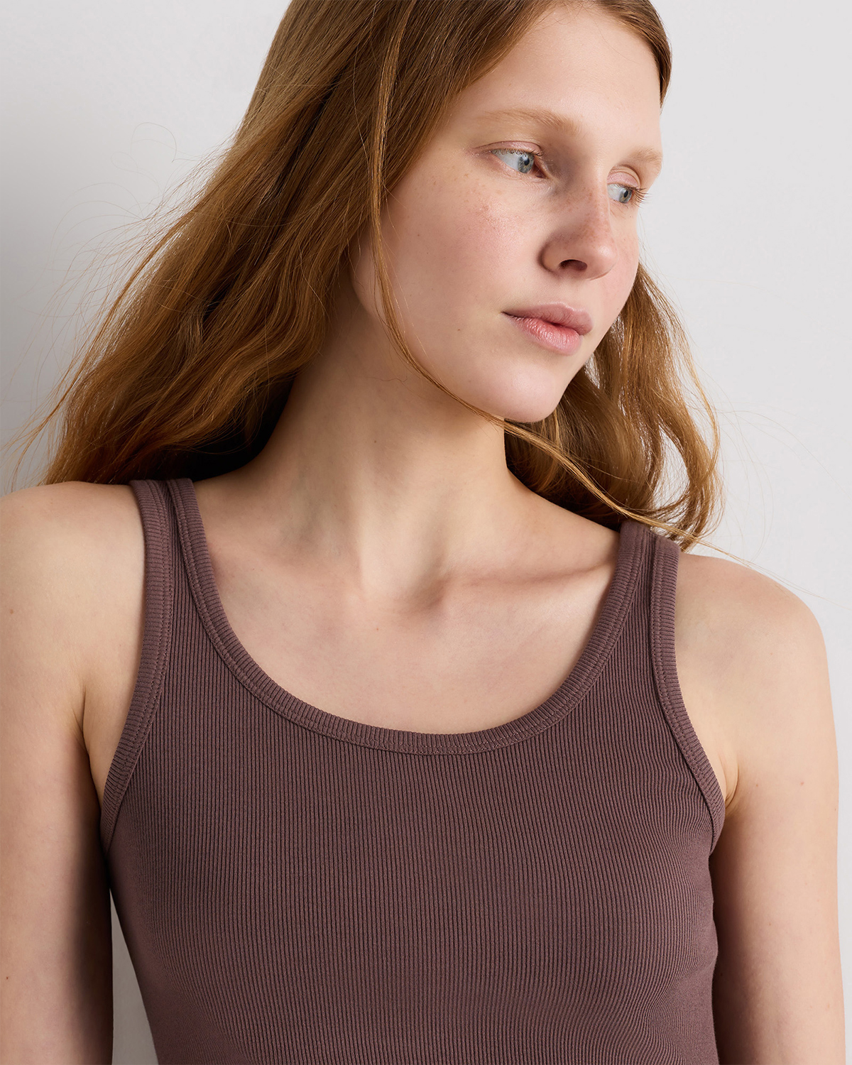 Organic Cotton Micro-Rib Scoop Neck Tank