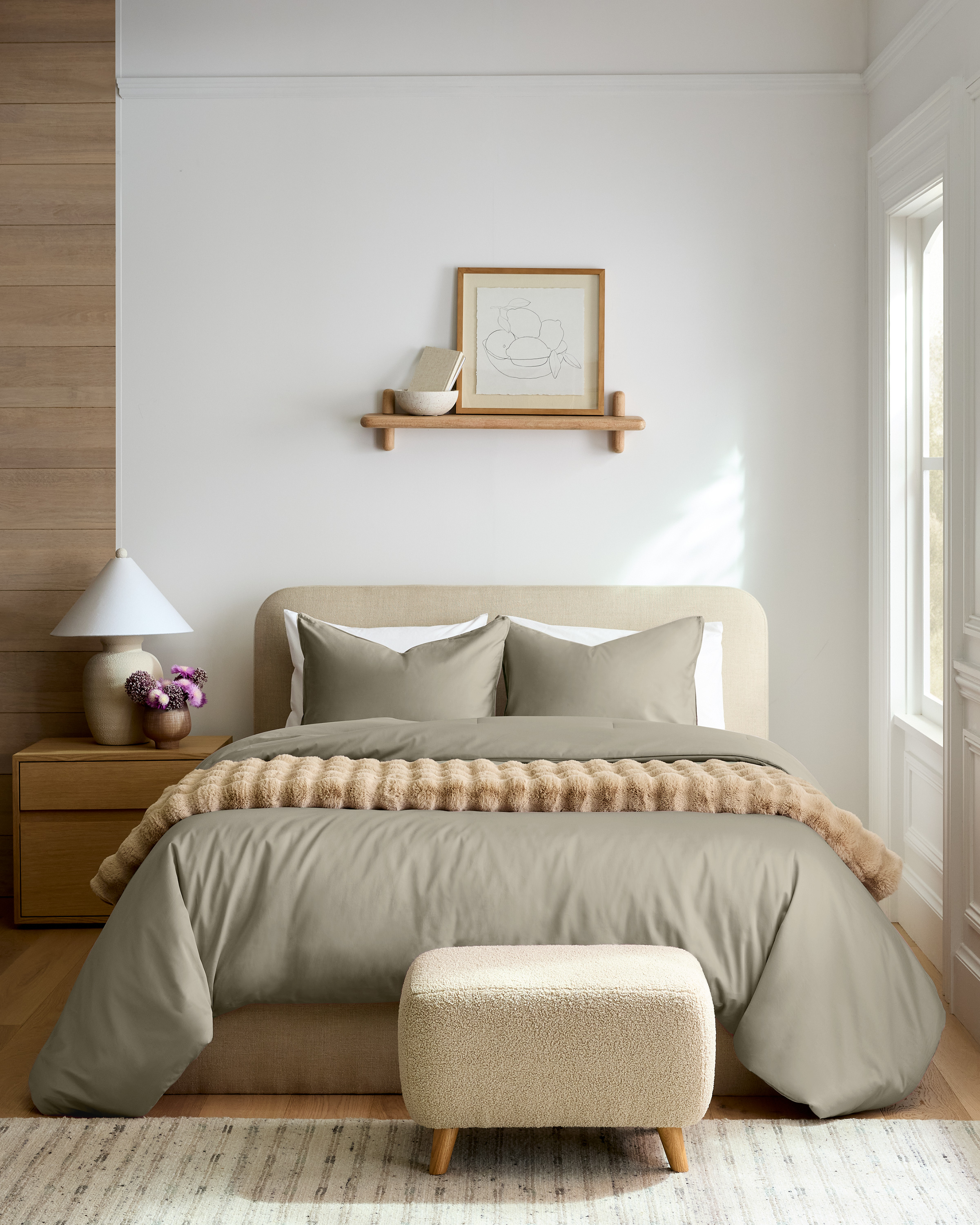 Dried Sage Organic Cotton Sateen Comforter Set