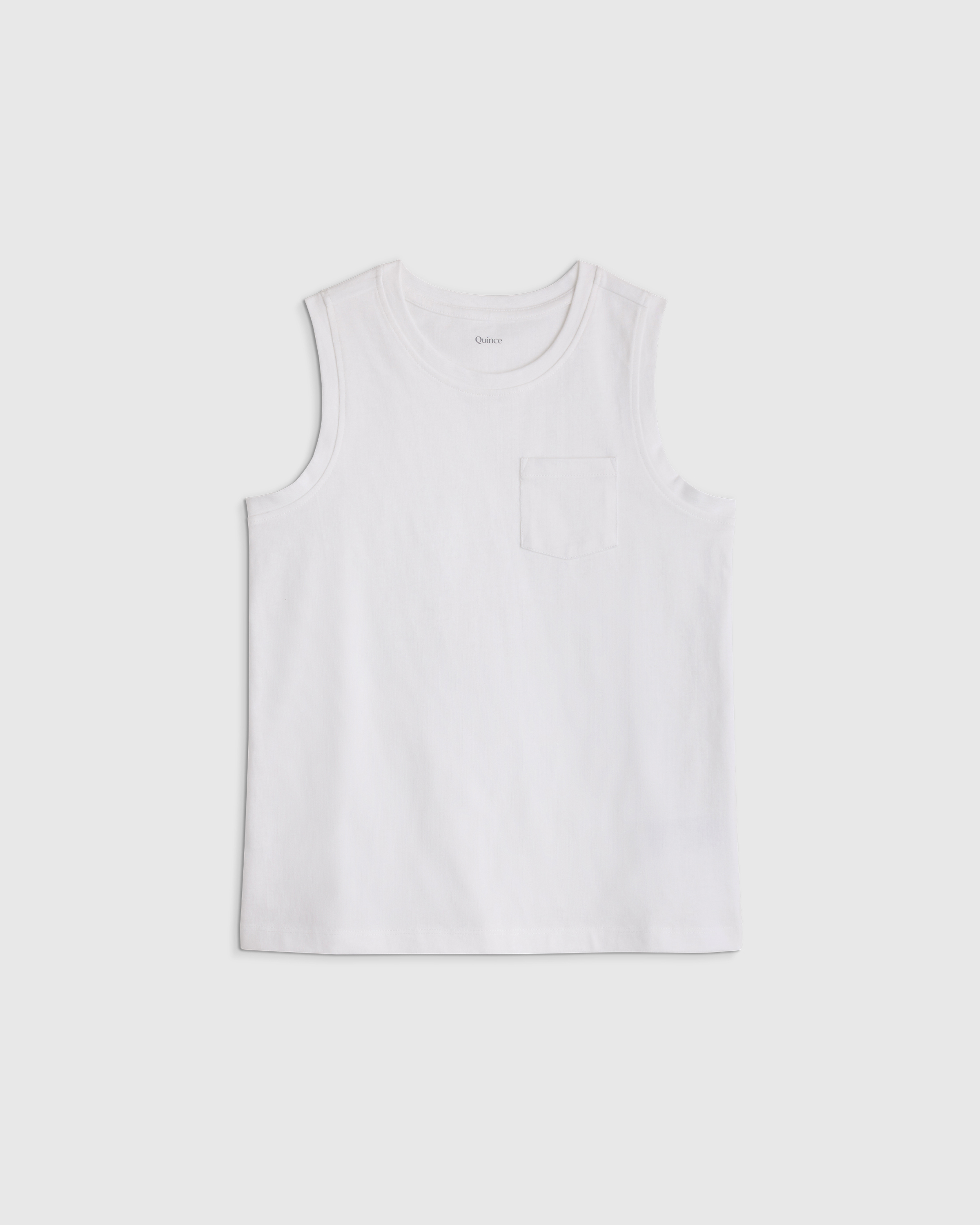White 100% Organic Cotton Jersey Tank
