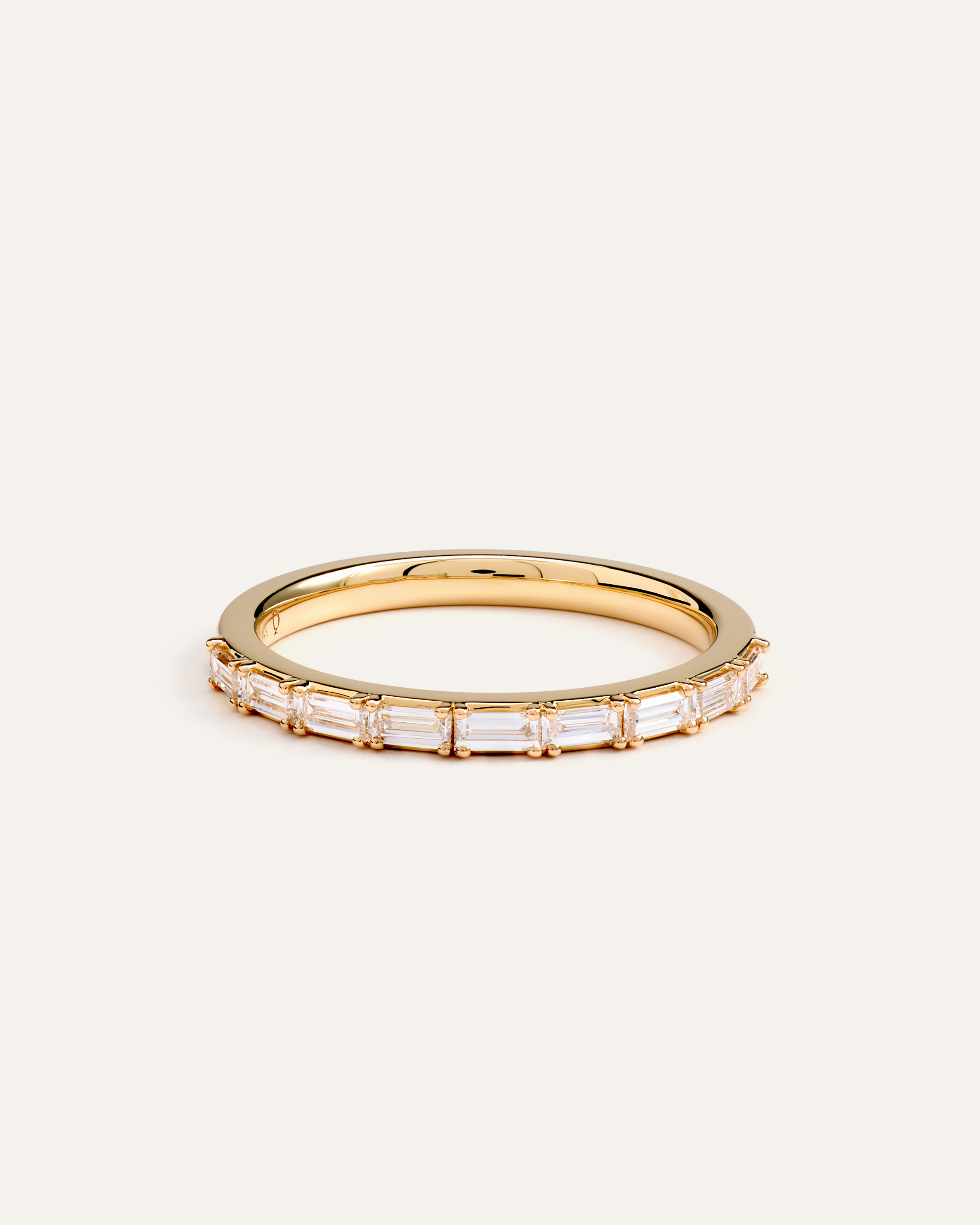 Yellow Gold 14K Gold Lab Grown Diamond Baguette Band