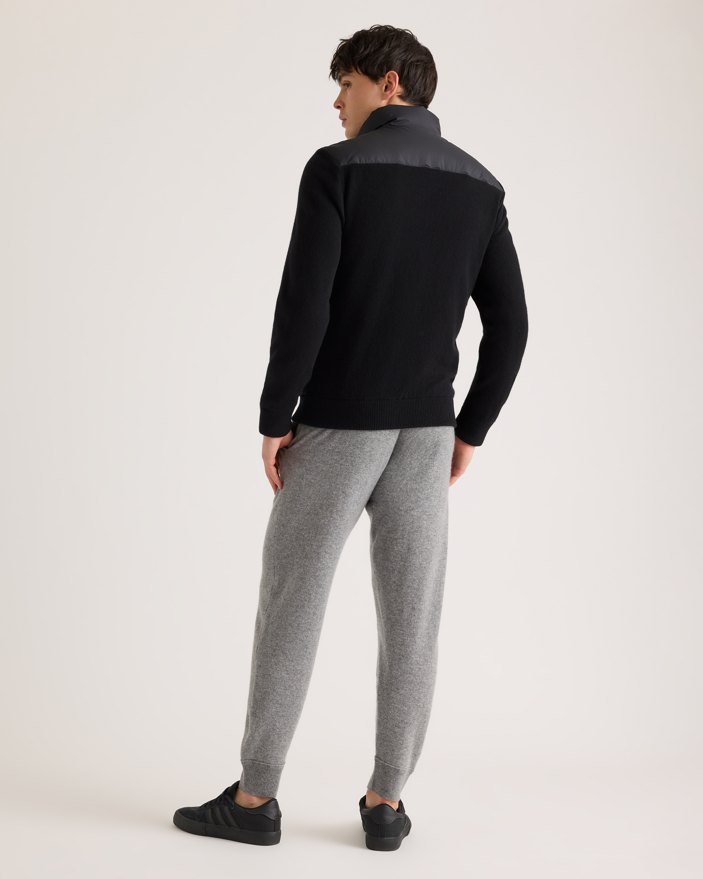 Mixed Media Down and Cashmere Jacket