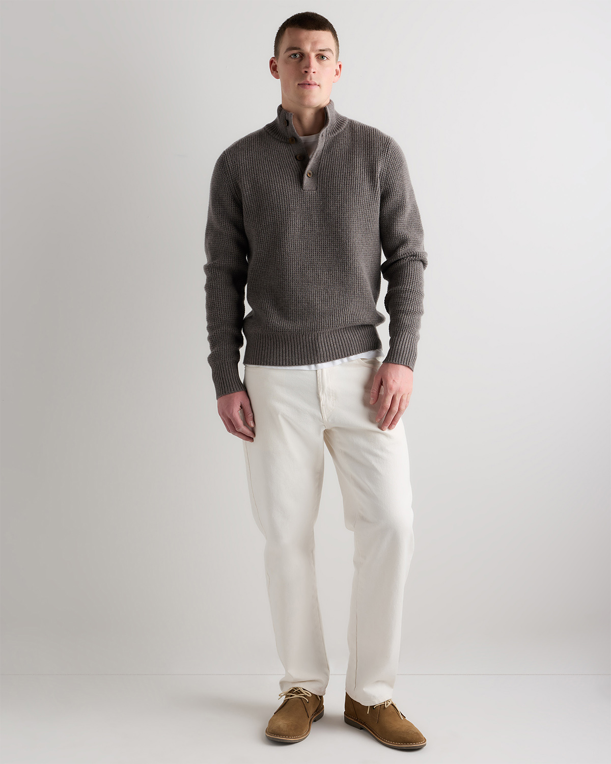 slim fit dress slacks Buttonless Sweater Polo