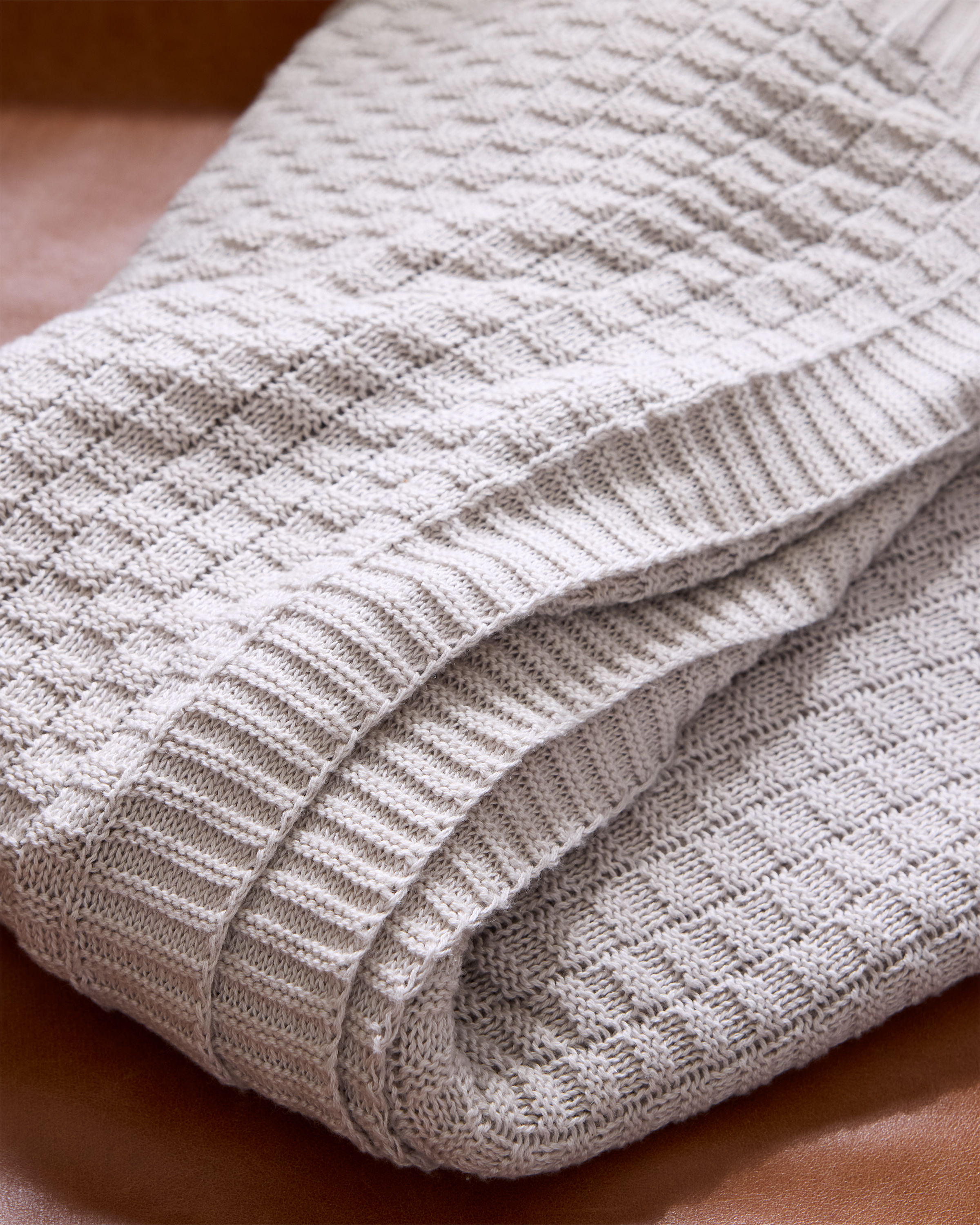 Cotton Cashmere Knit Blanket - Thumbnail 5