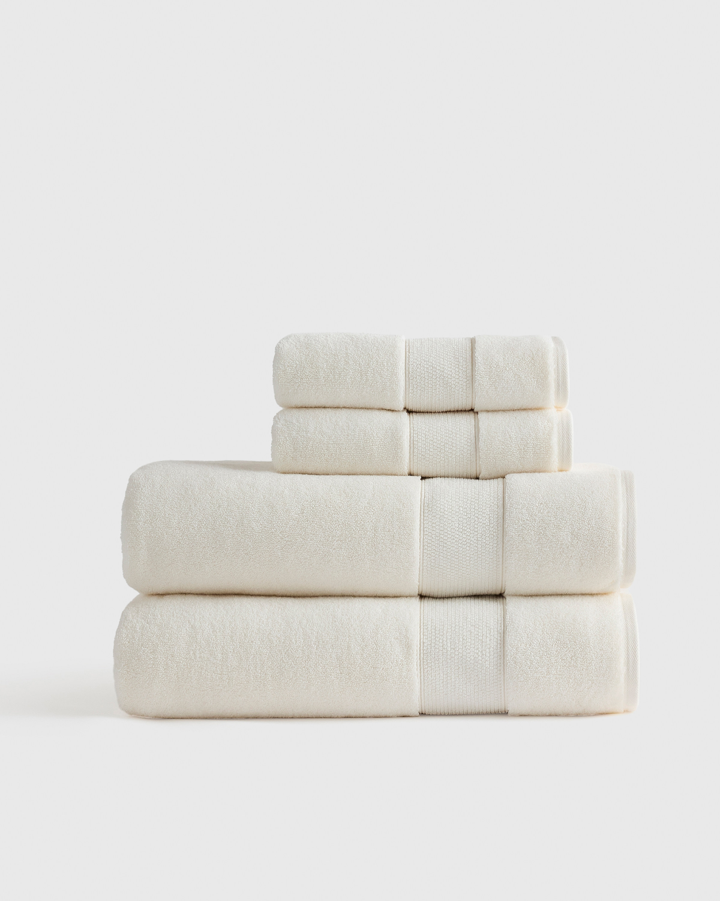 Ivory Classic Organic Turkish Cotton Bath Sheet Bundle (4 pieces)