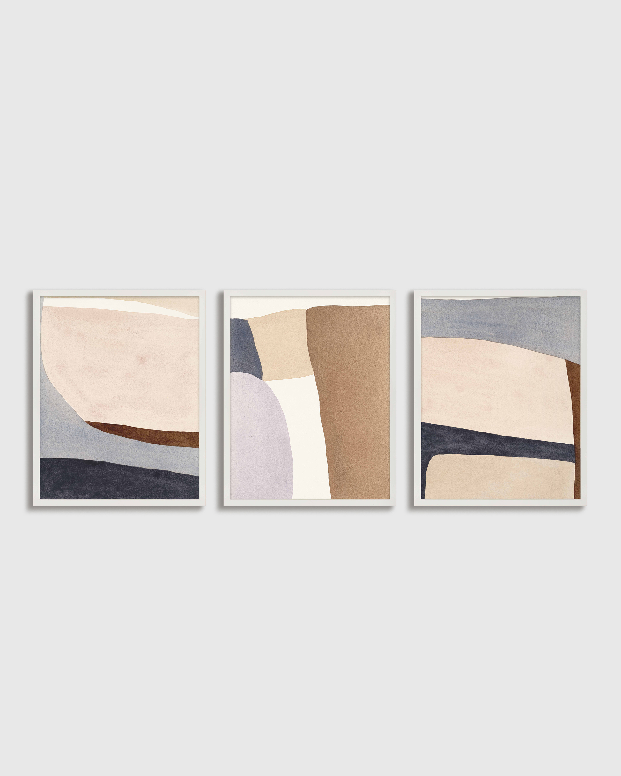 White Tripartite by Julia Balfour (Set of 3)