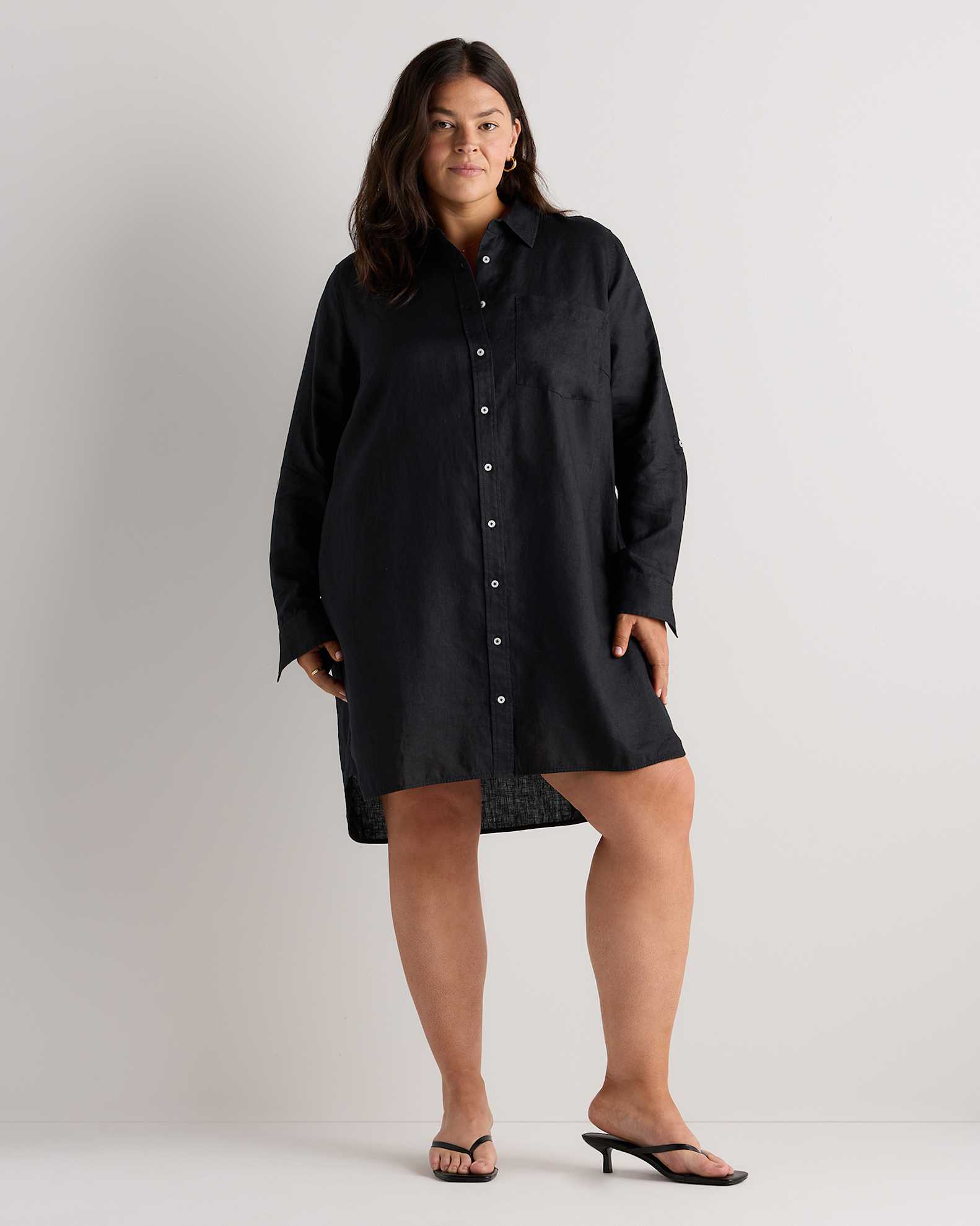quince linen shirt dress Quince Women's Shirt Dress in White, Size Large