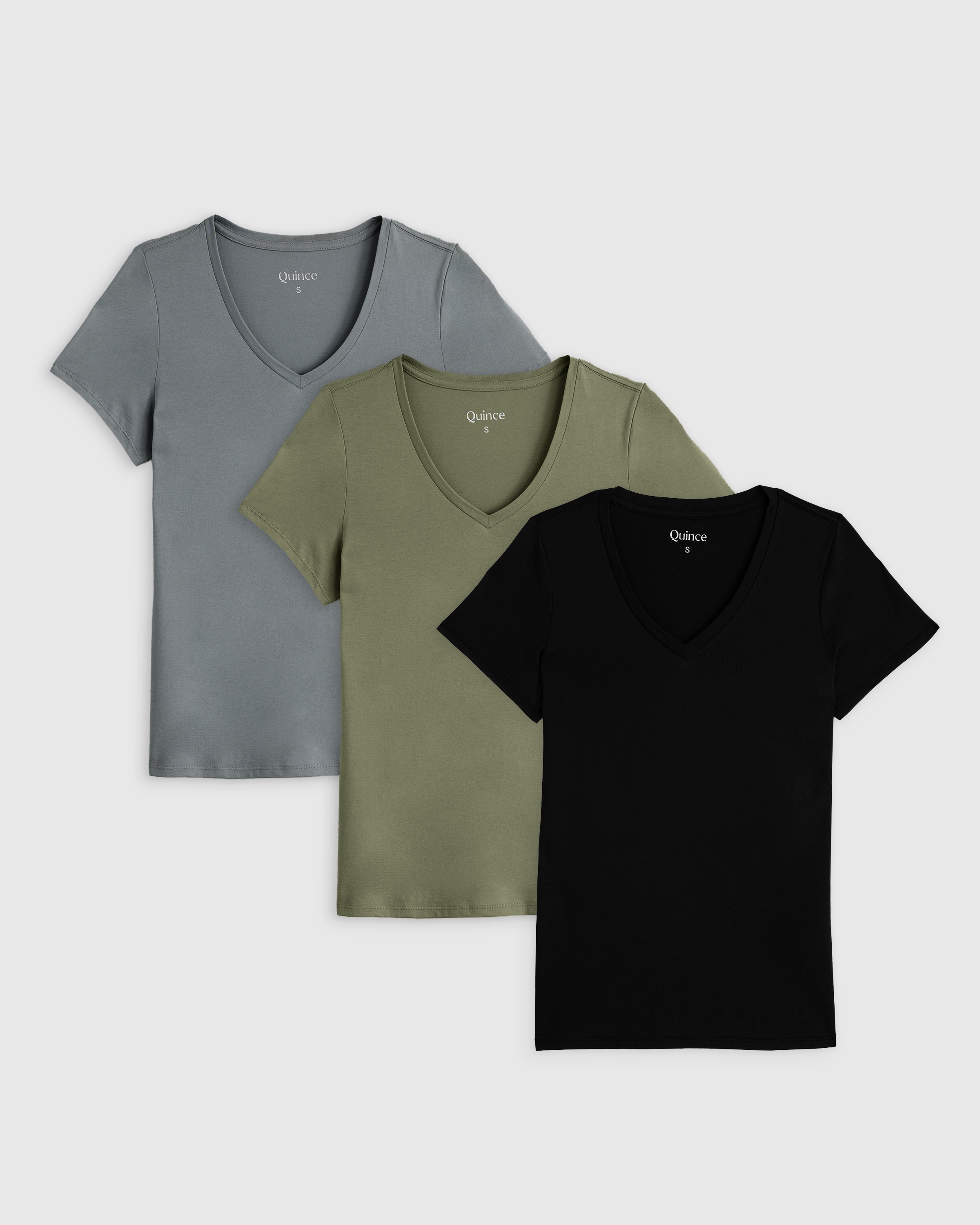 Cotton Modal V Neck Tee 3 Pack Bundle
