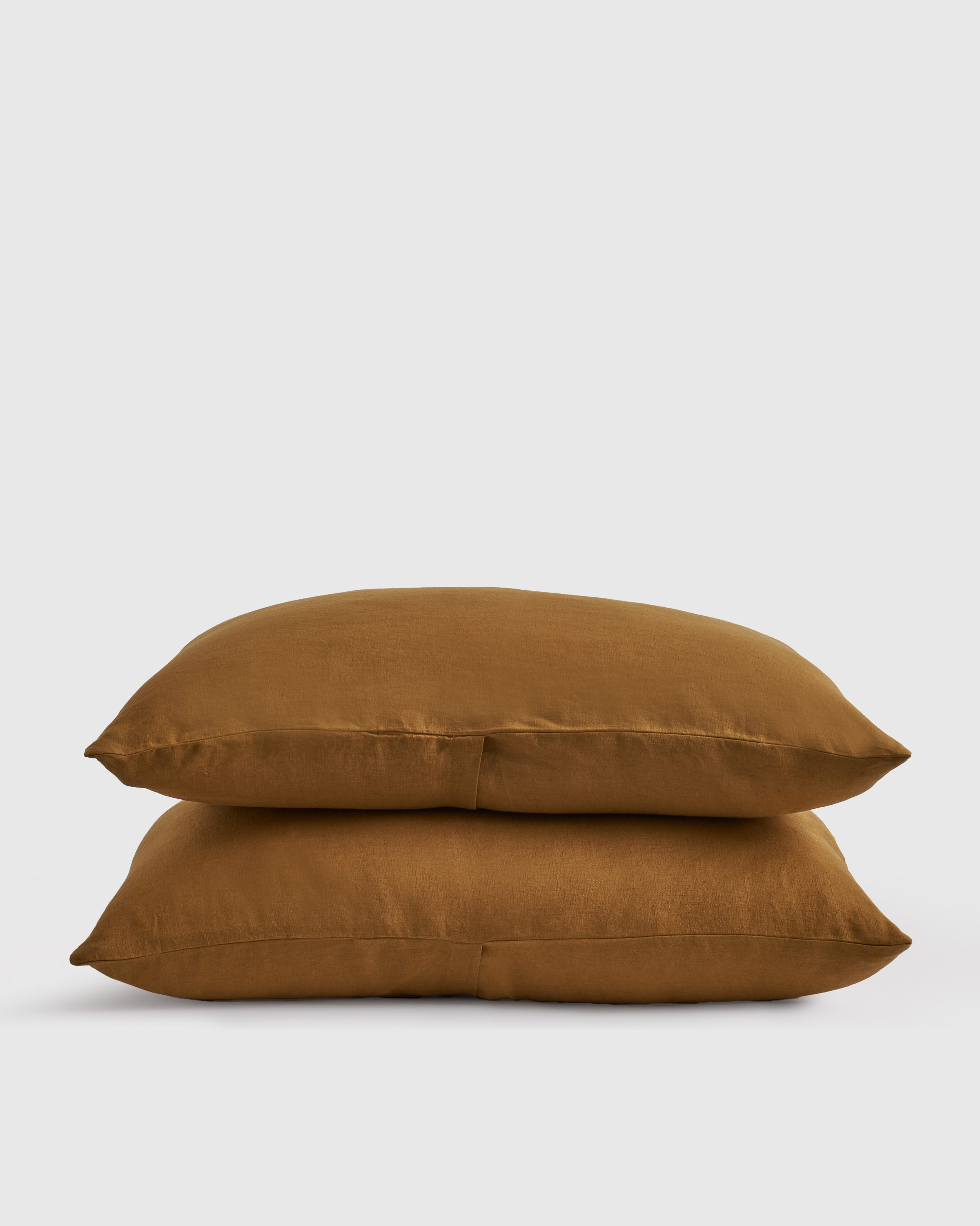 Tobacco European Linen Sham Set