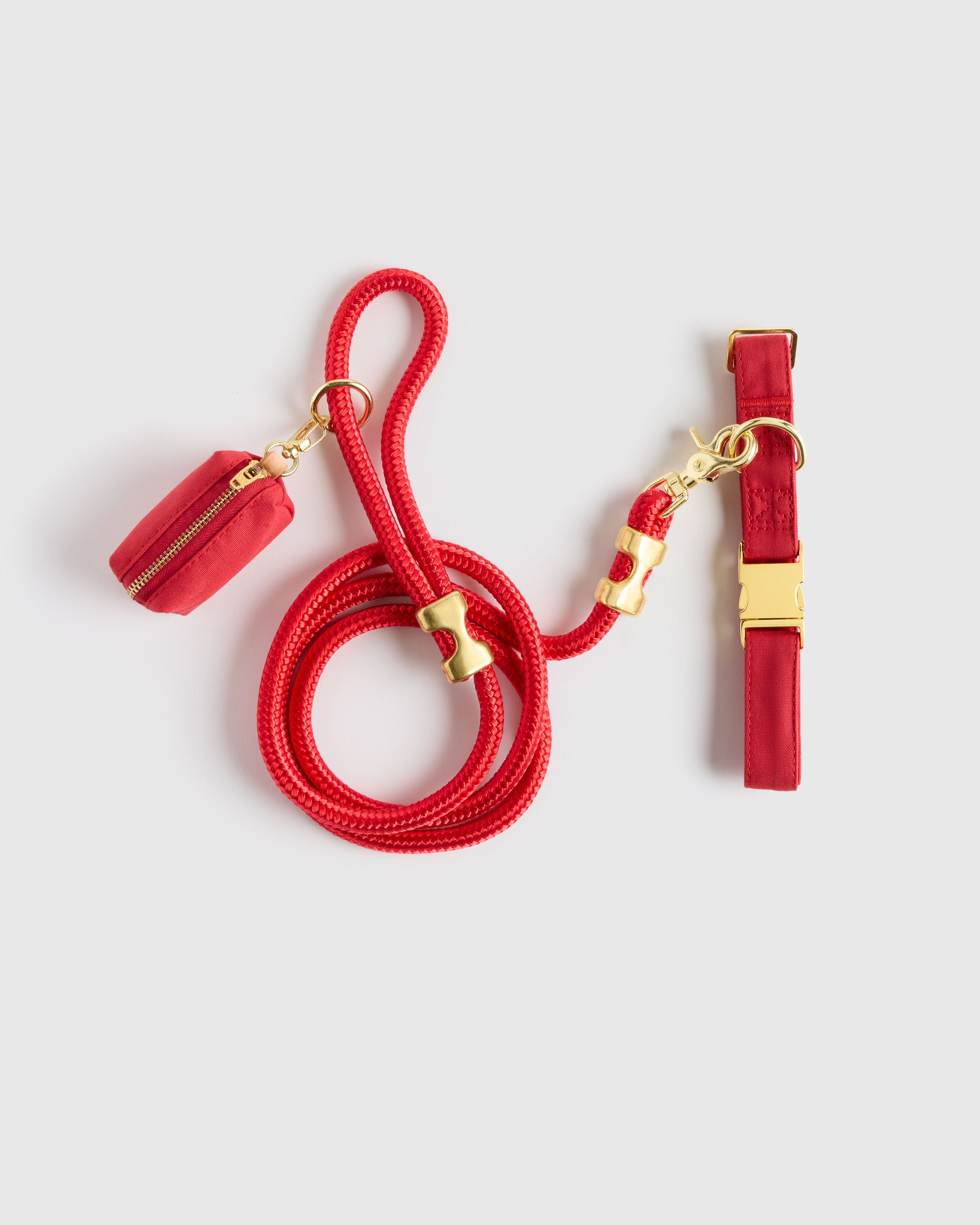 Ruby 100% Cotton-Wrapped Nylon Dog Collar Walk Kit