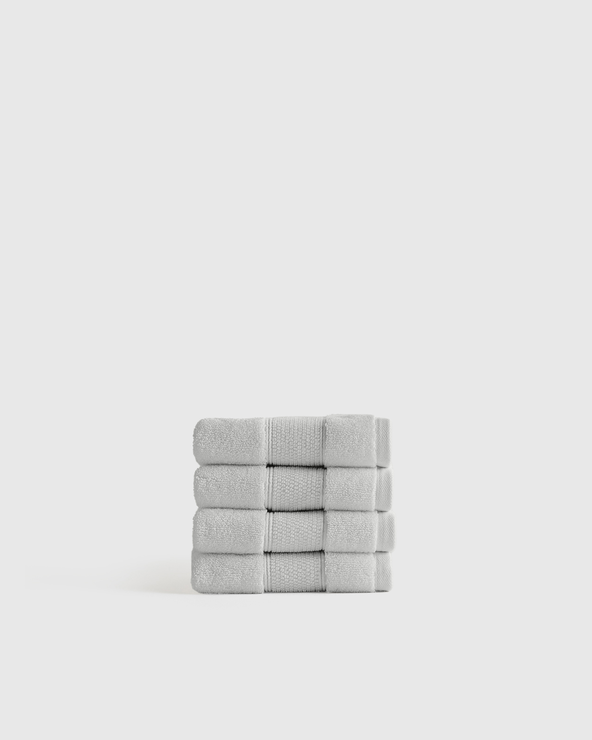 Light Grey Classic Organic Turkish Cotton Washcloth (Set of 4)