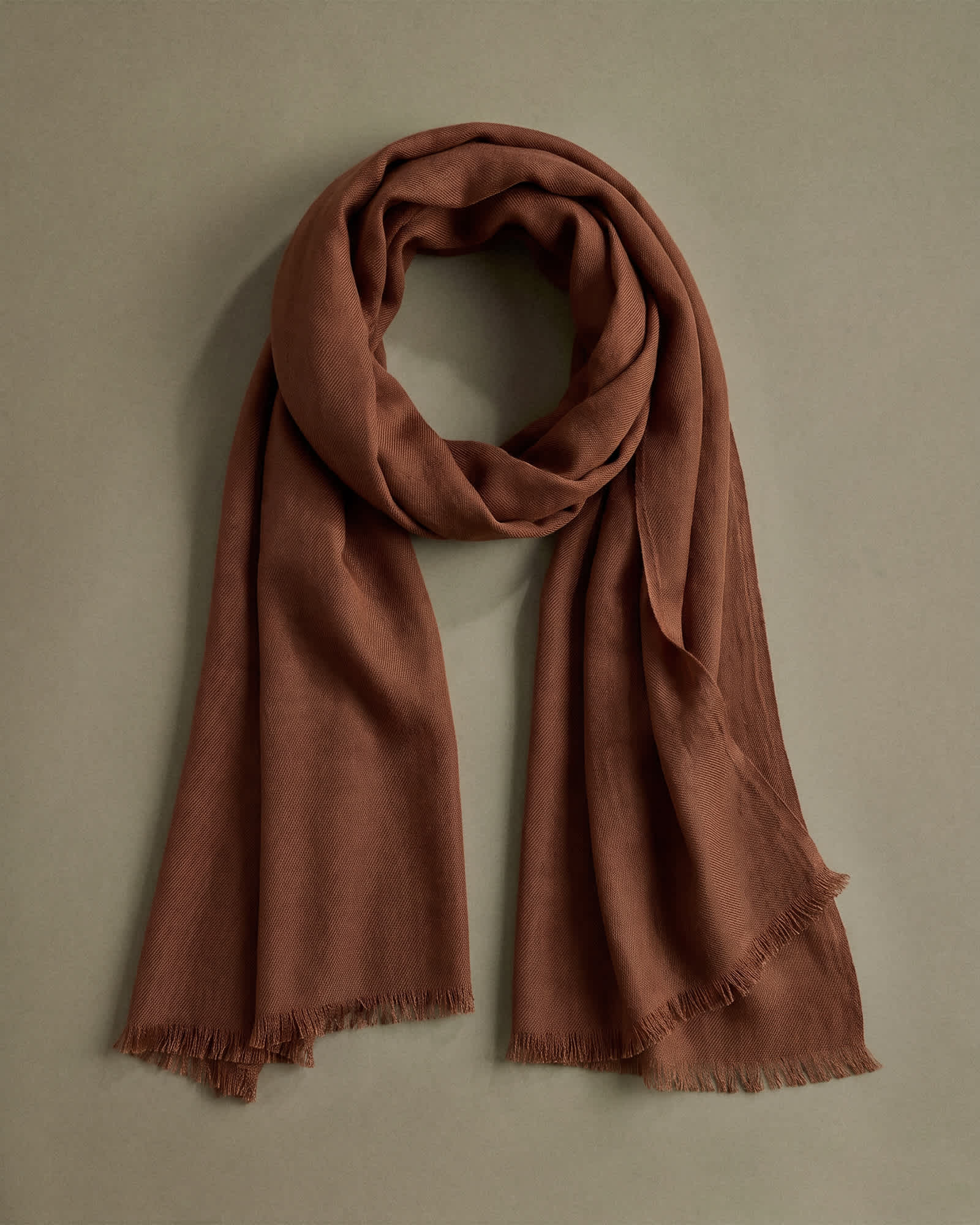 Featherweight Cashmere Silk Frayed Edge Scarf
