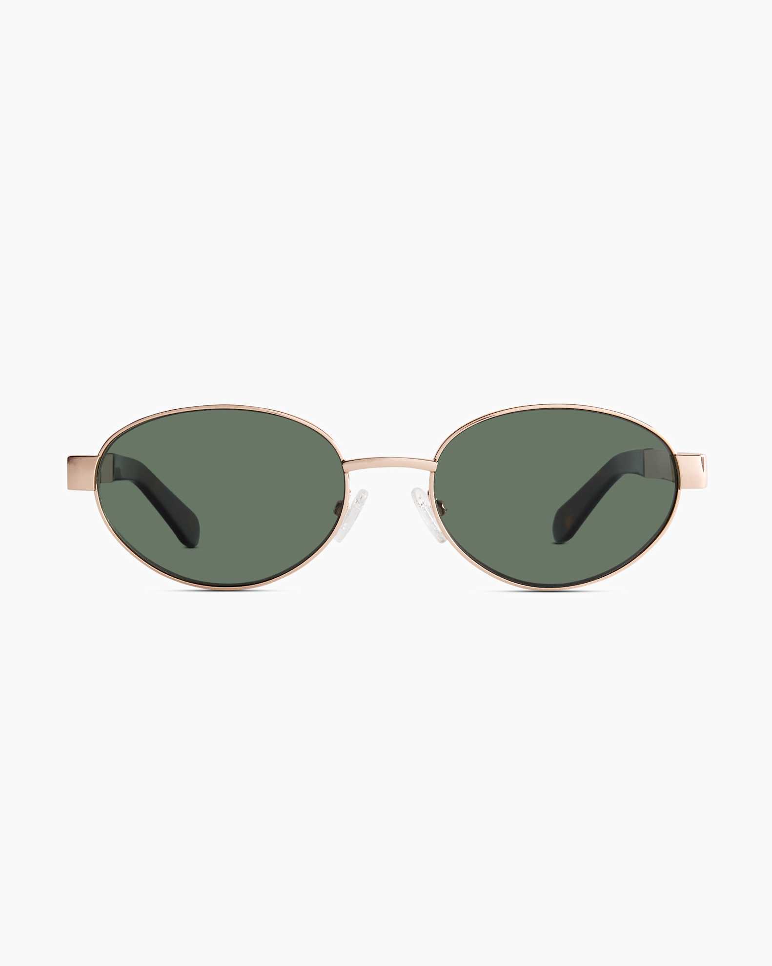 Rose Gold with Green lens Monaco Polarized Stainless Steel Sunglasses
