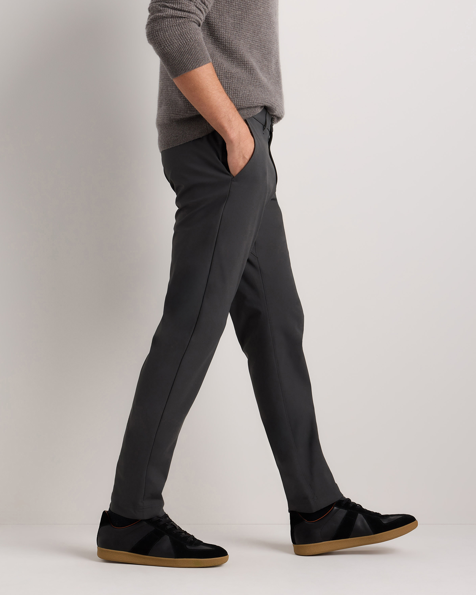 slim fit dress slacks Brown Prince of Wales Double-Breasted Suit in Stretch Wool from Lanificio Zignone 56
