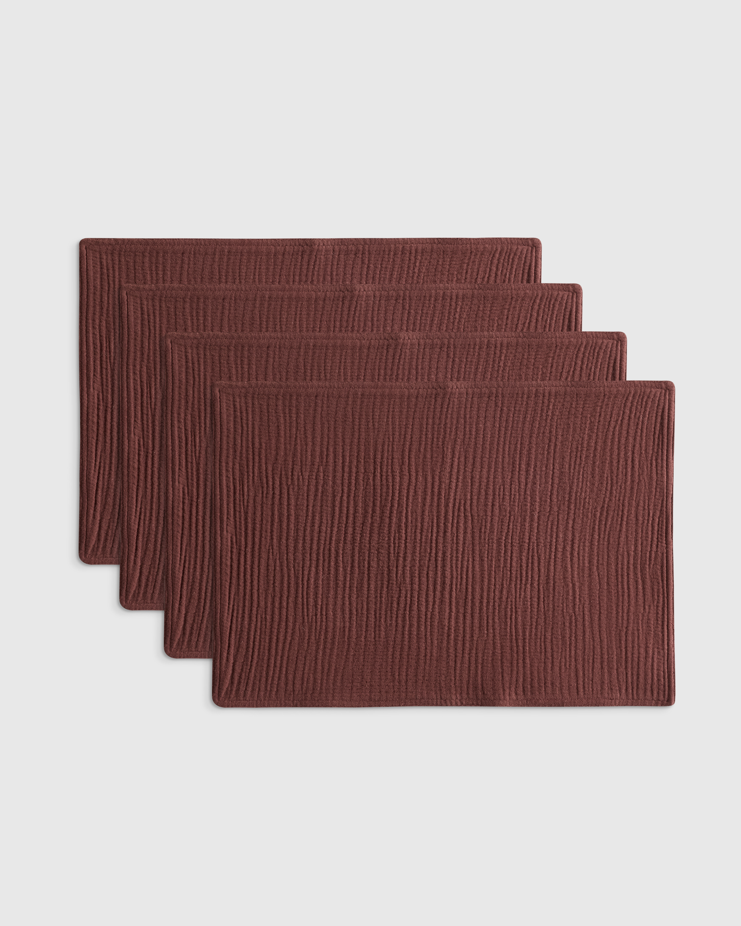 Burgundy Organic Airy Gauze Placemats