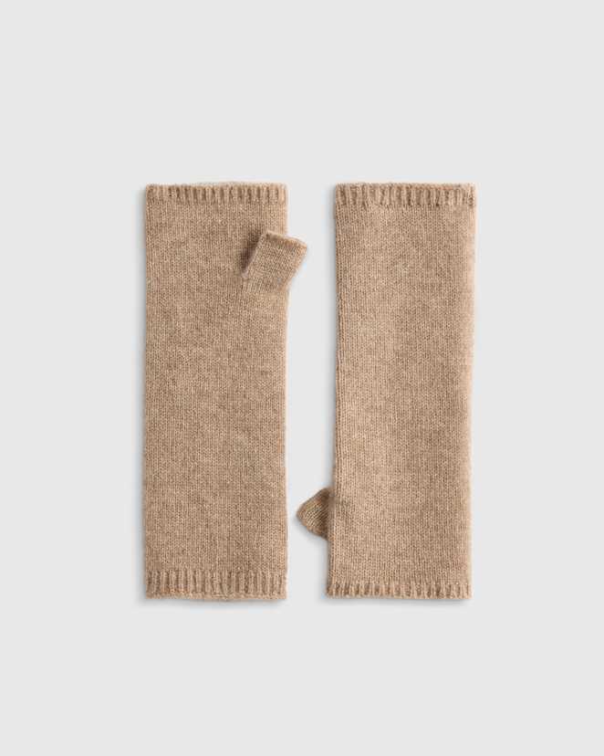 Oatmeal Mongolian Cashmere Fingerless Glove